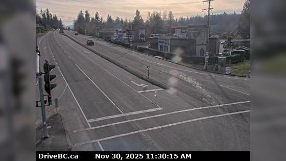Traffic Cam Mission › East: Hwy 7 (Lougheed Hwy) at Hayward St in - looking south-east along Hwy