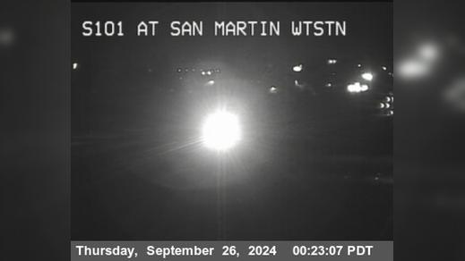 Traffic Cam Gilroy › South: TVB66 -- US-101 : SAN MARTIN WEIGHT STATION