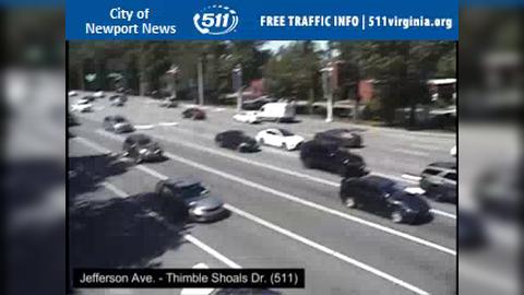 Traffic Cam Port Warwick: VA-143 - NN09 - Jefferson Ave @ Thinble Shoals Dr