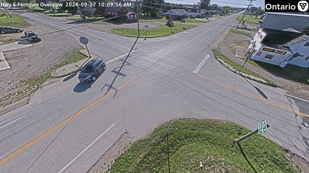 Traffic Cam Northern Bruce Peninsula: Highway 6 at Ferndale