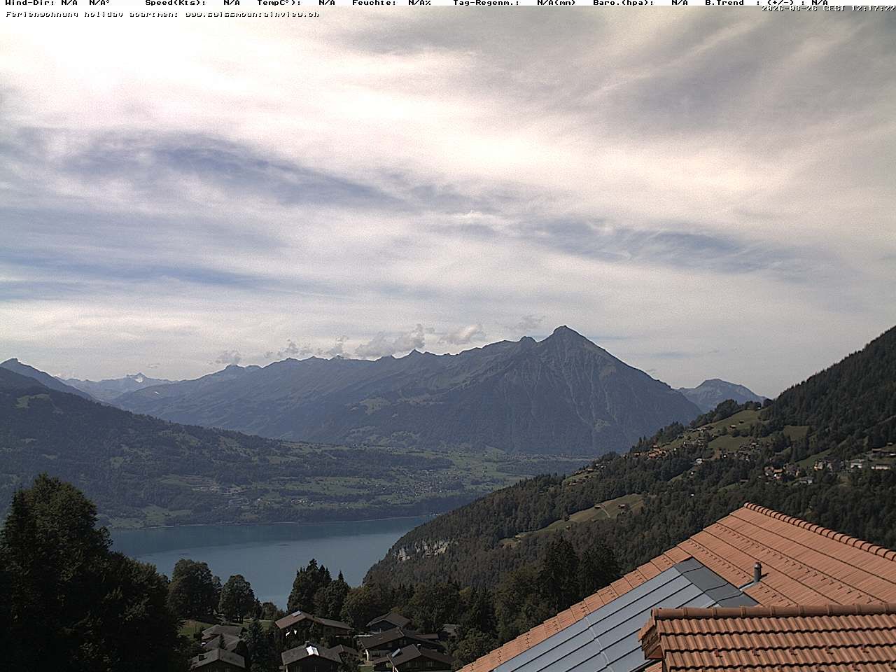 Traffic Cam Beatenberg: swissmountainview.ch - Lake Thun - Niesen