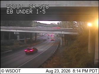 Traffic Cam Burien: SR 518 at MP 3.8: EB Under I-5
