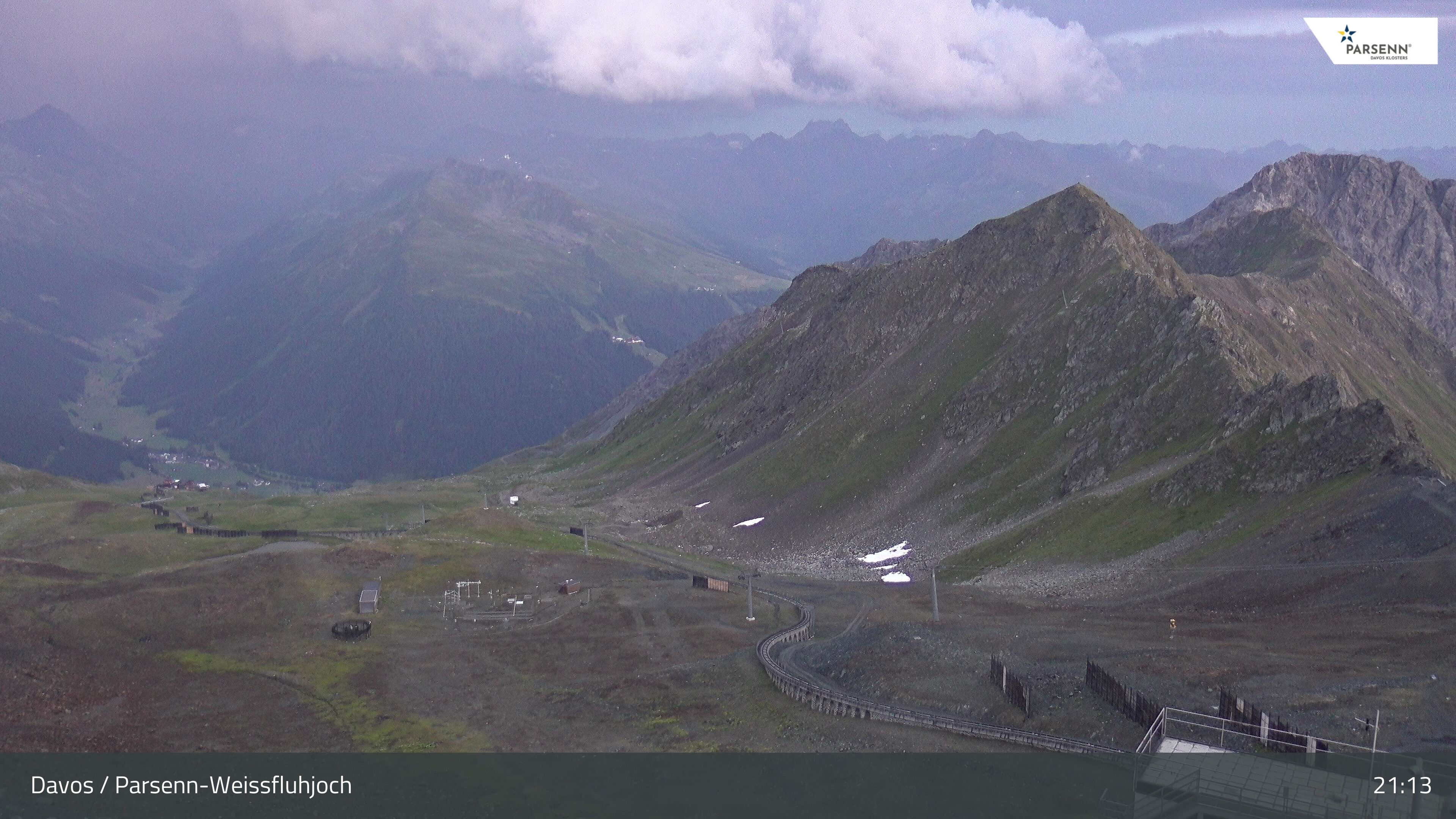 Davos: Dorf - Weissfluhjoch, Blick Dorftäli