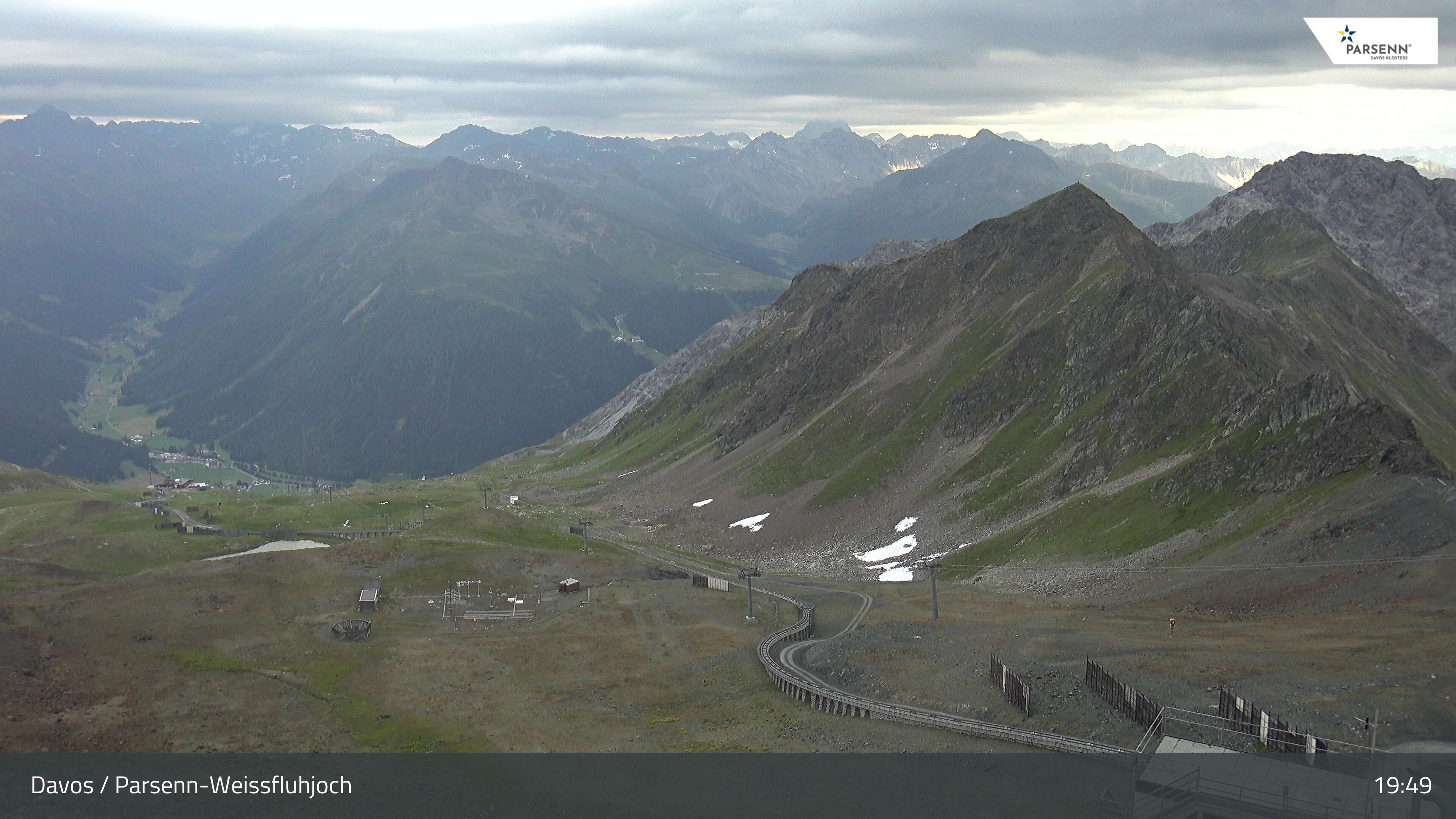 Davos: Dorf - Weissfluhjoch, Blick Dorftäli