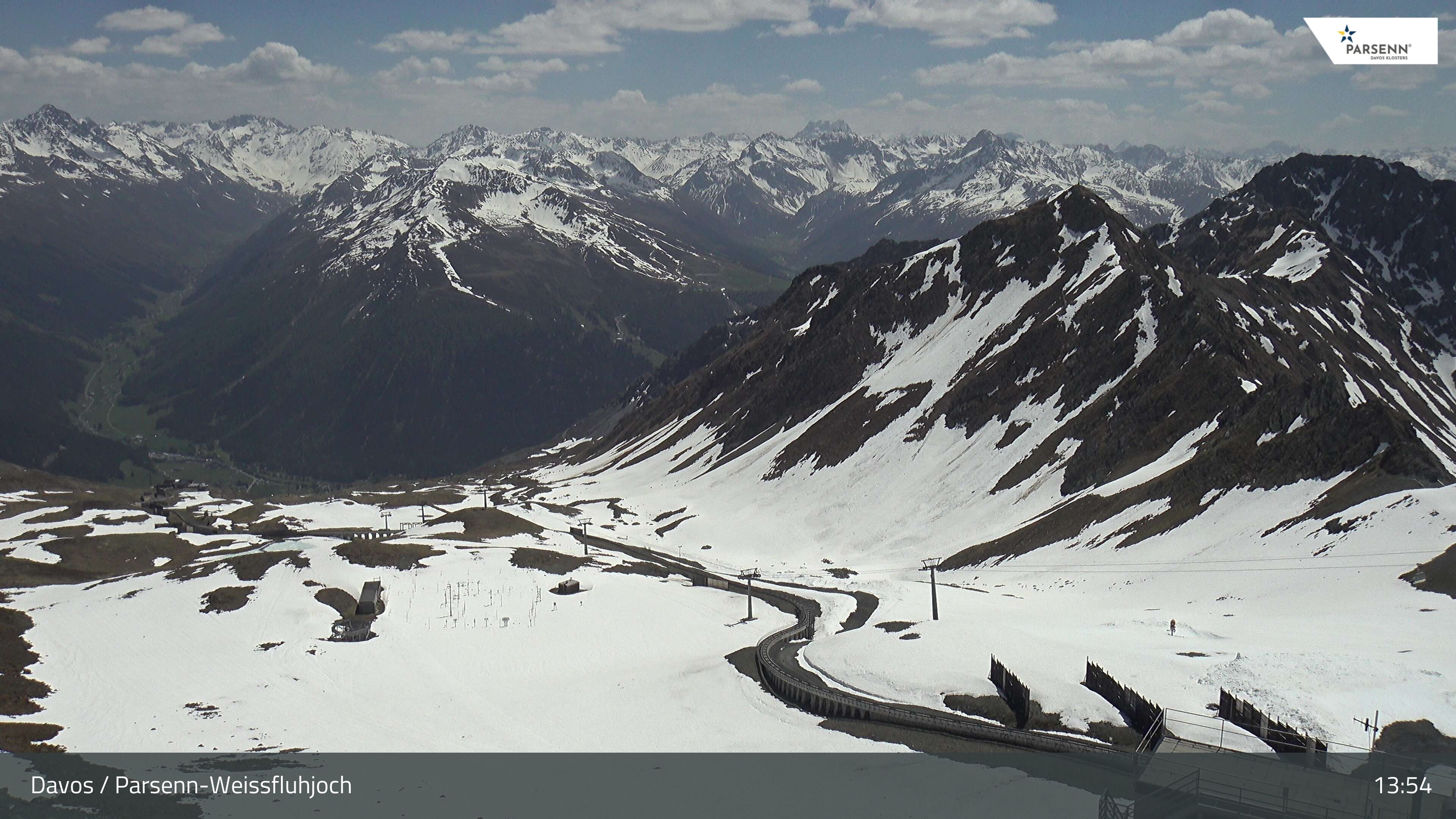 Davos: Dorf - Weissfluhjoch, Blick Dorftäli