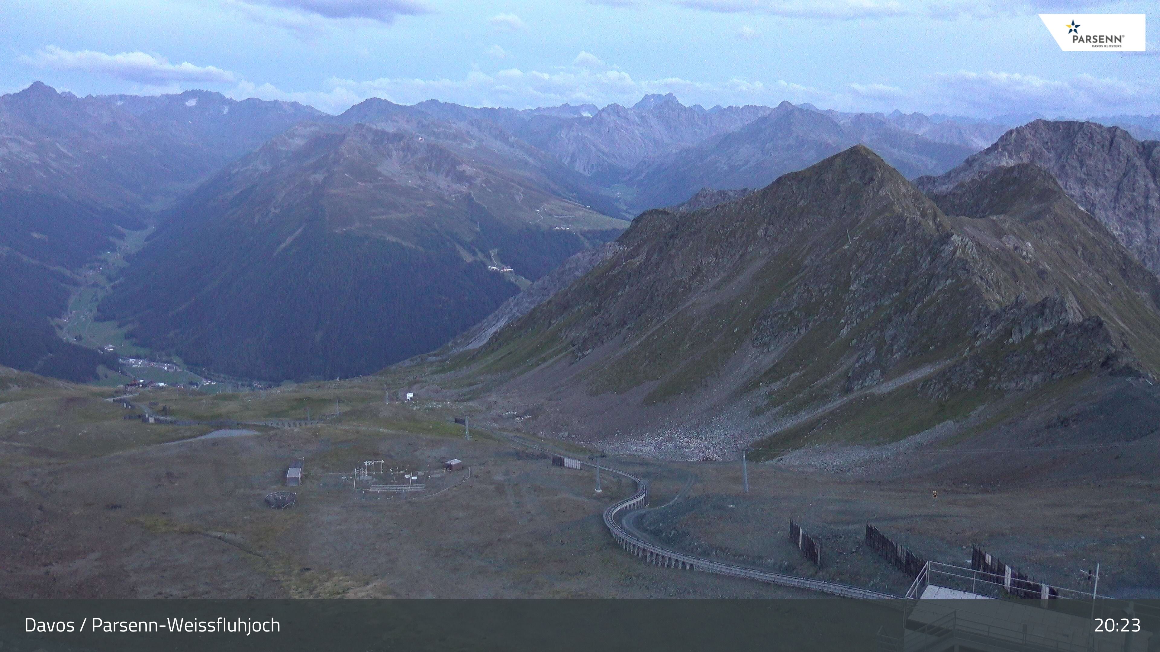 Davos: Dorf - Weissfluhjoch, Blick Dorftäli
