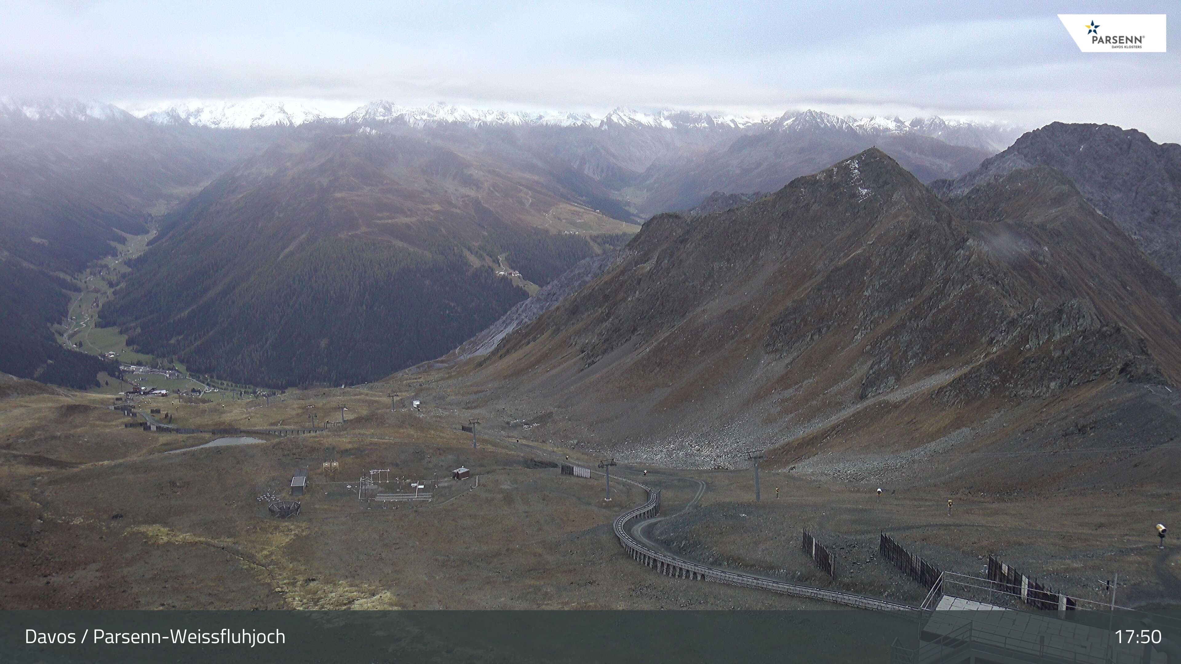Davos: Dorf - Weissfluhjoch, Blick Dorftäli