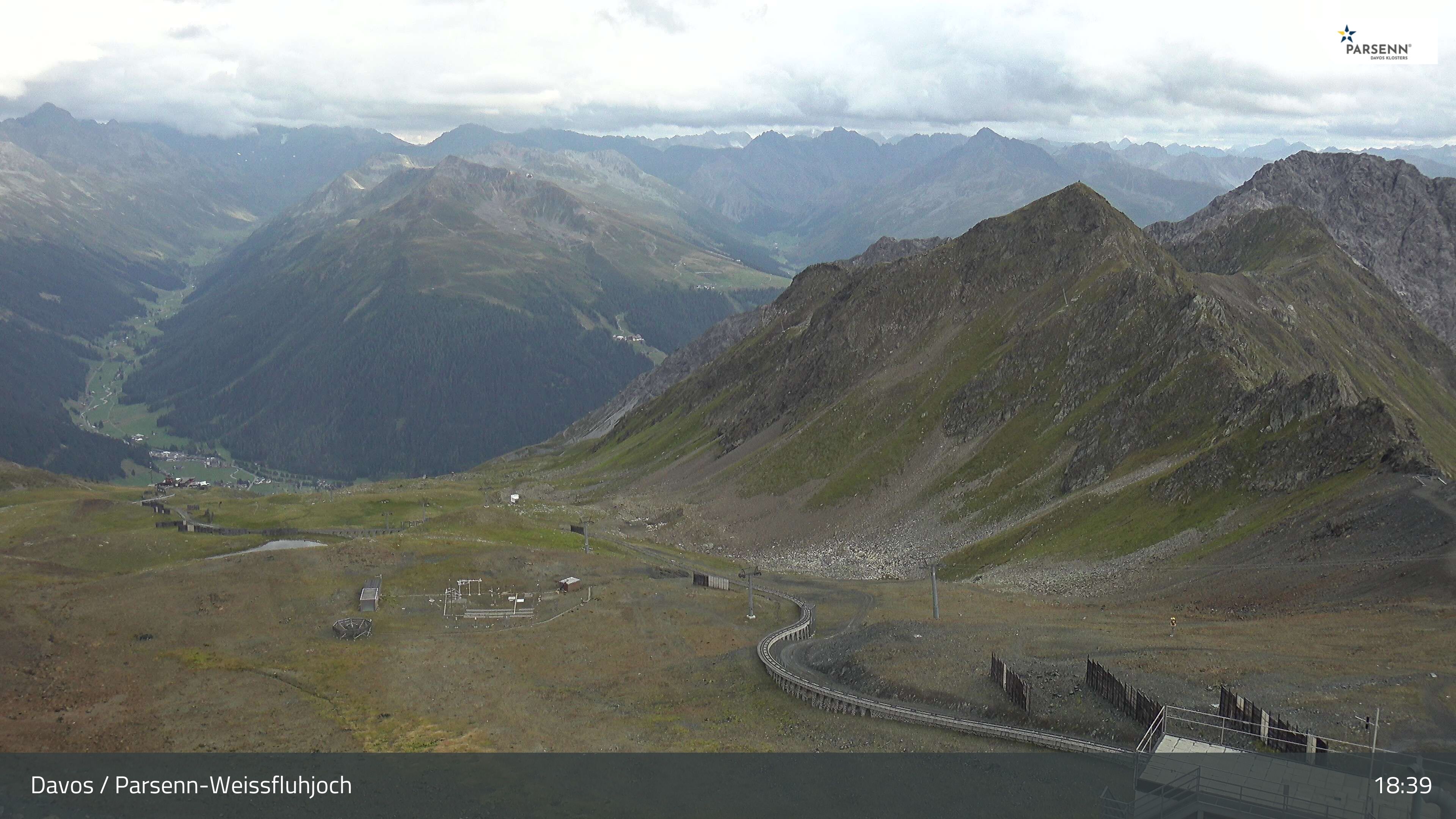 Davos: Dorf - Weissfluhjoch, Blick Dorftäli