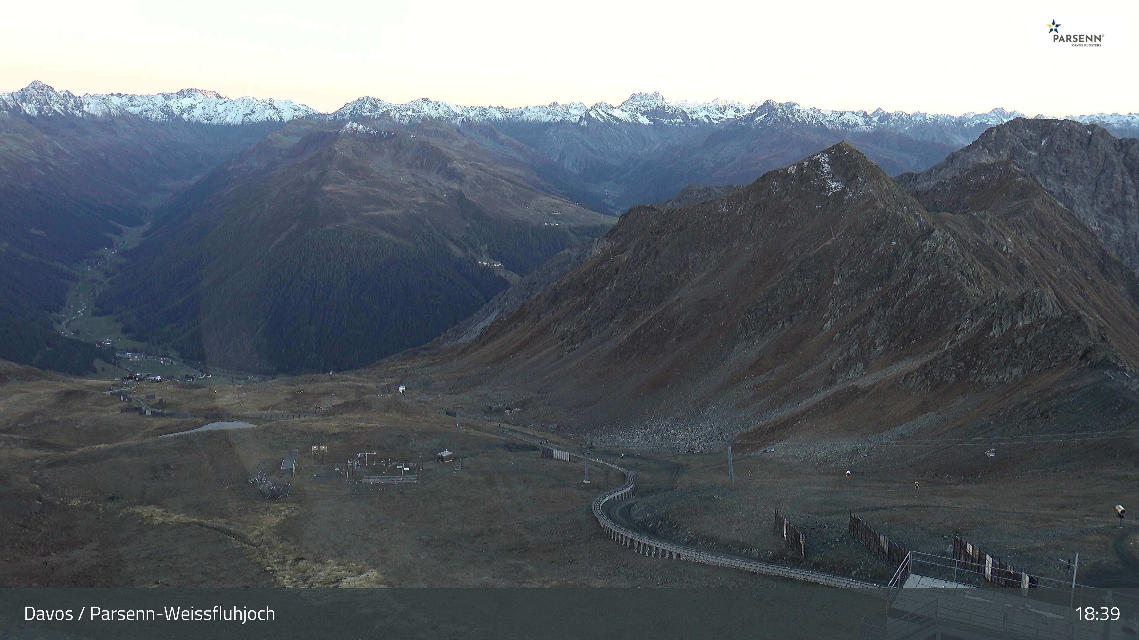 Davos: Dorf - Weissfluhjoch, Blick Dorftäli