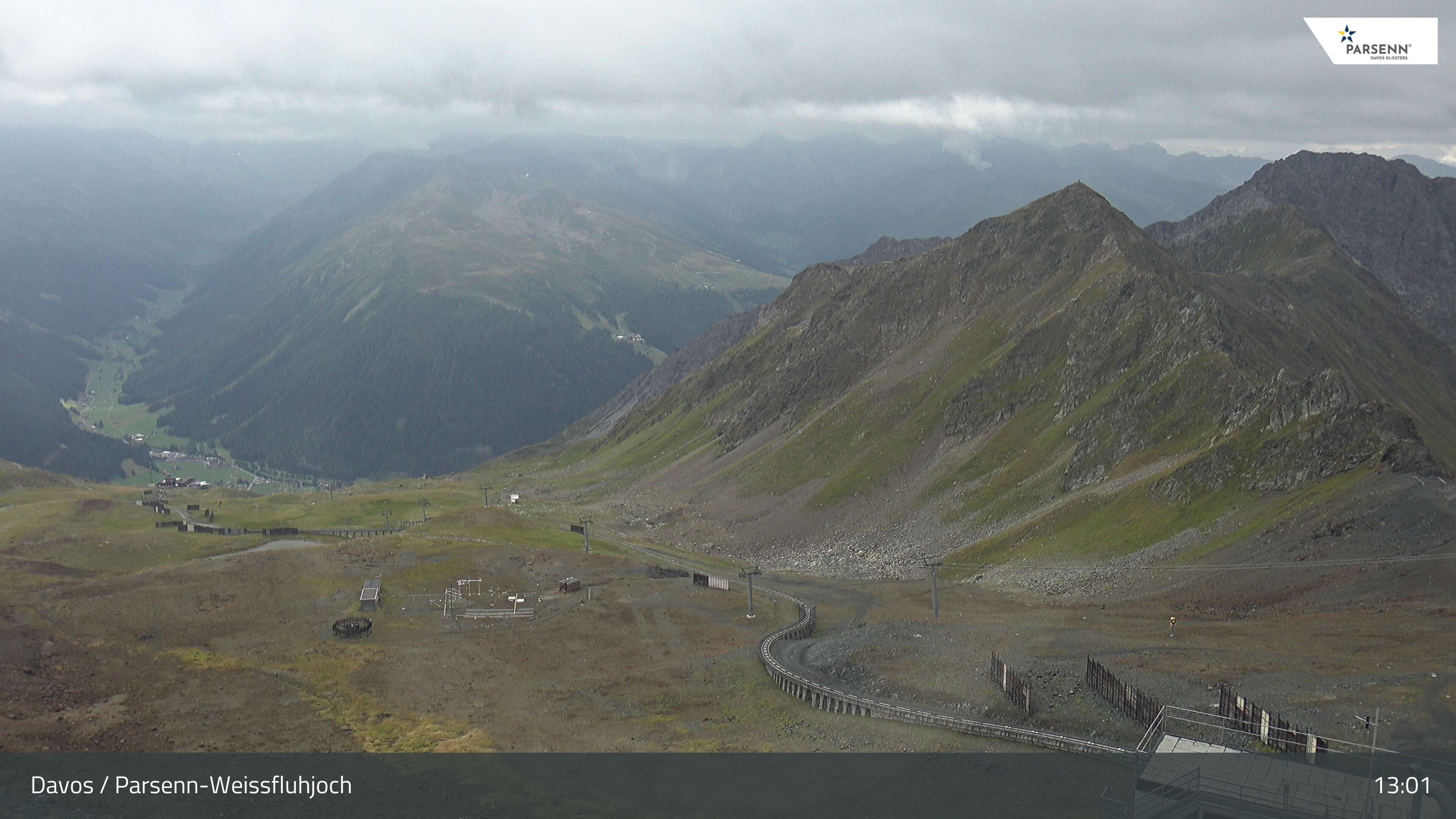 Davos: Dorf - Weissfluhjoch, Blick Dorftäli