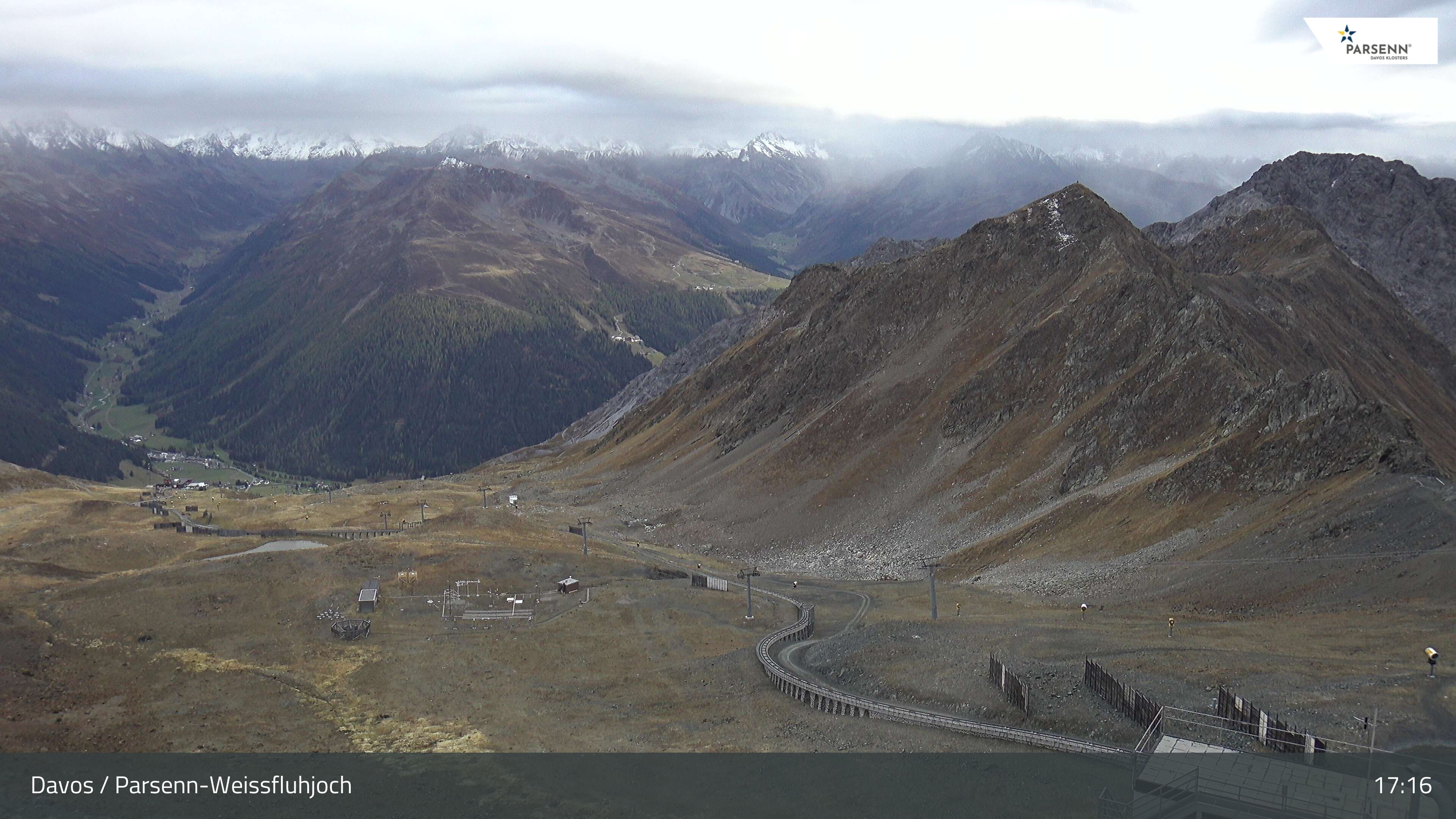 Davos: Dorf - Weissfluhjoch, Blick Dorftäli