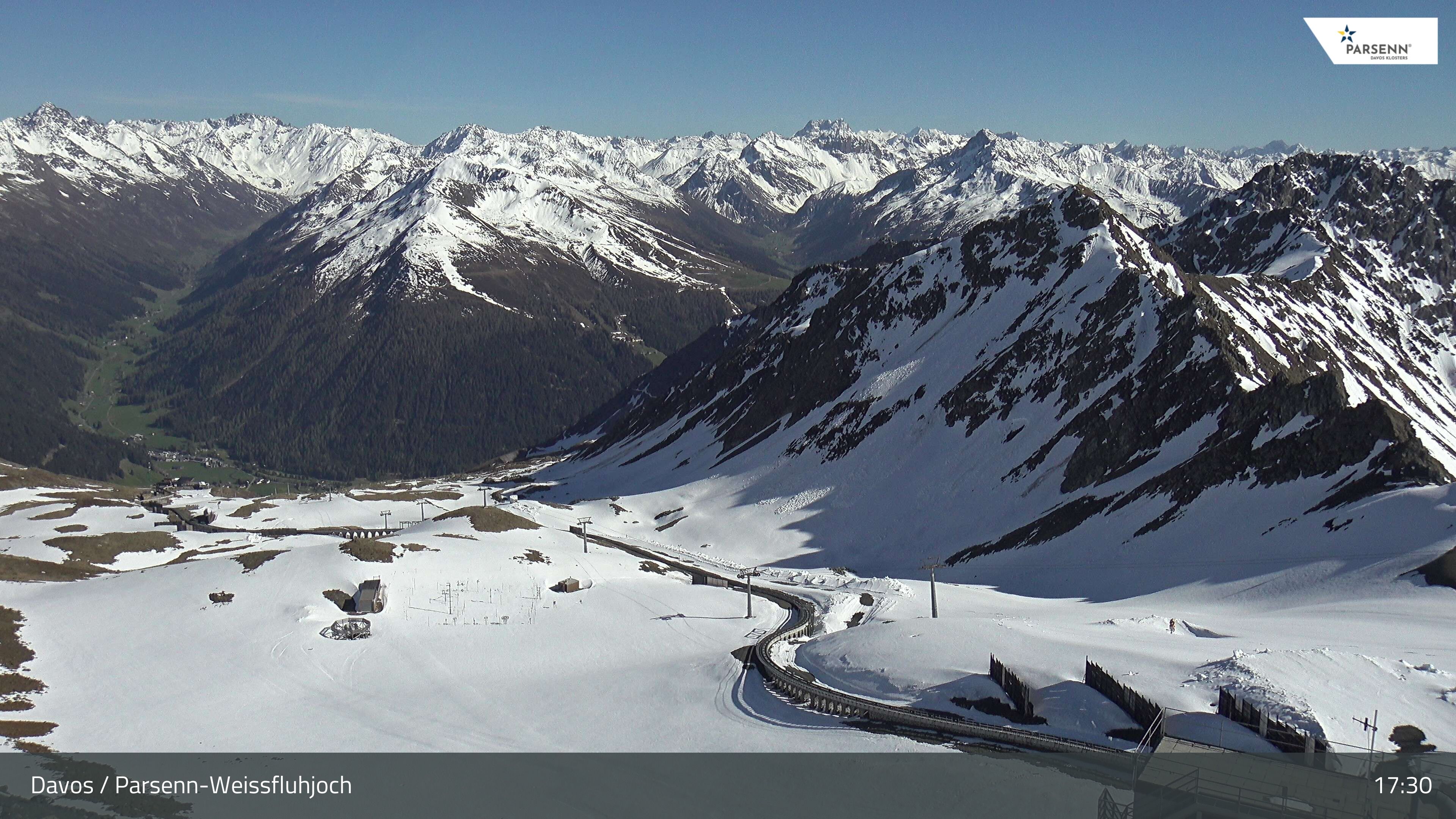 Davos: Dorf - Weissfluhjoch, Blick Dorftäli
