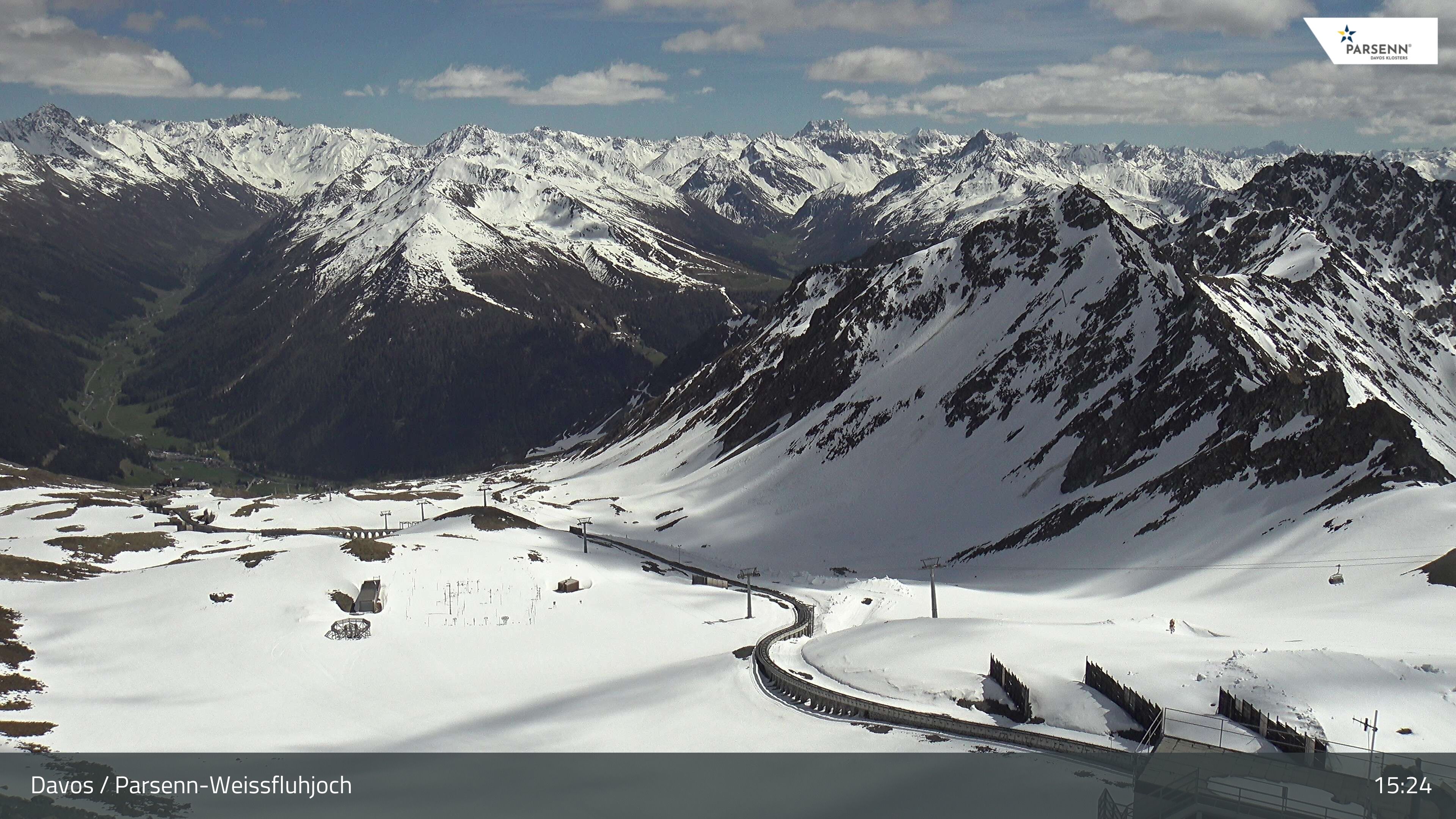 Davos: Dorf - Weissfluhjoch, Blick Dorftäli