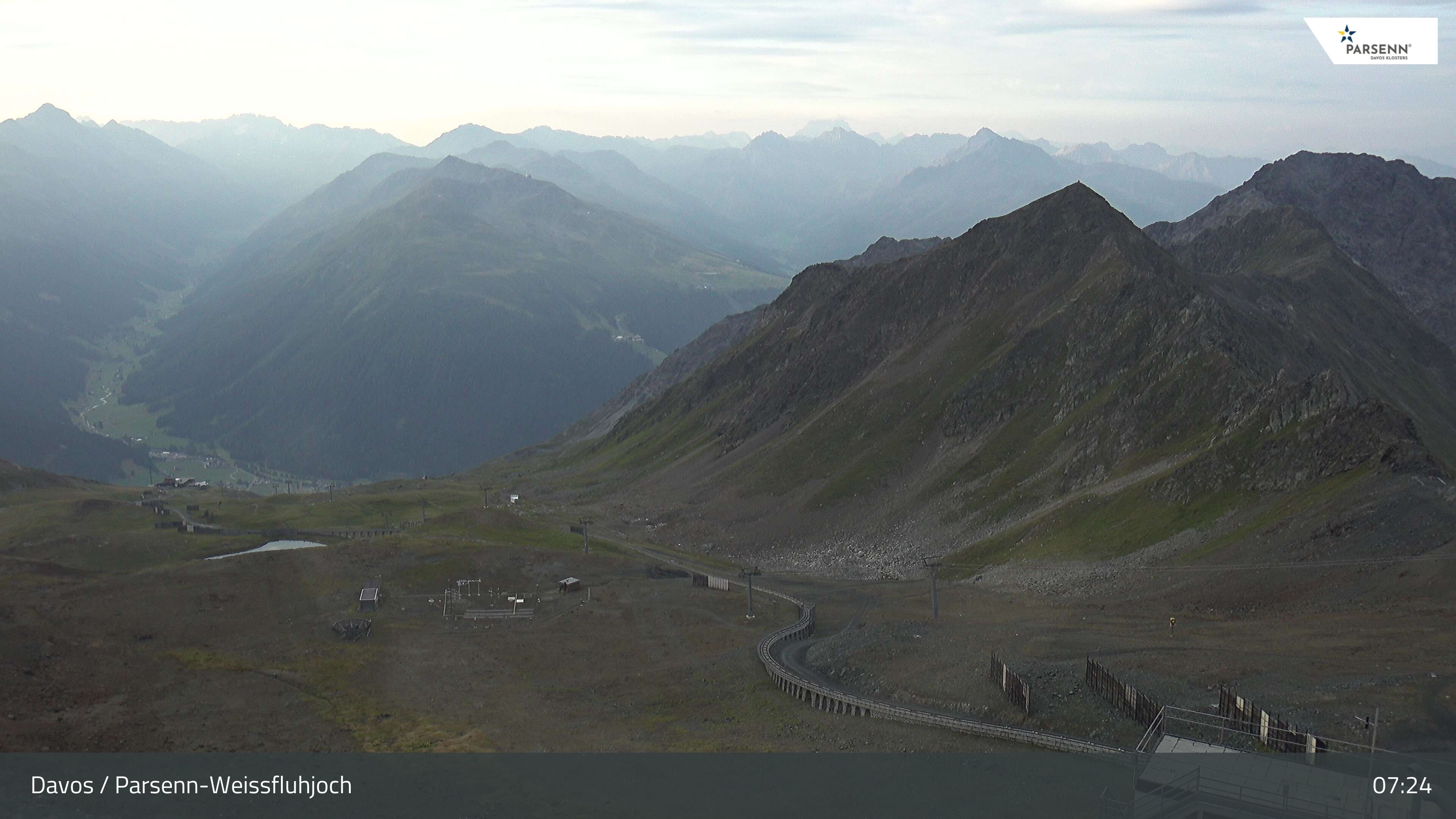 Davos: Dorf - Weissfluhjoch, Blick Dorftäli