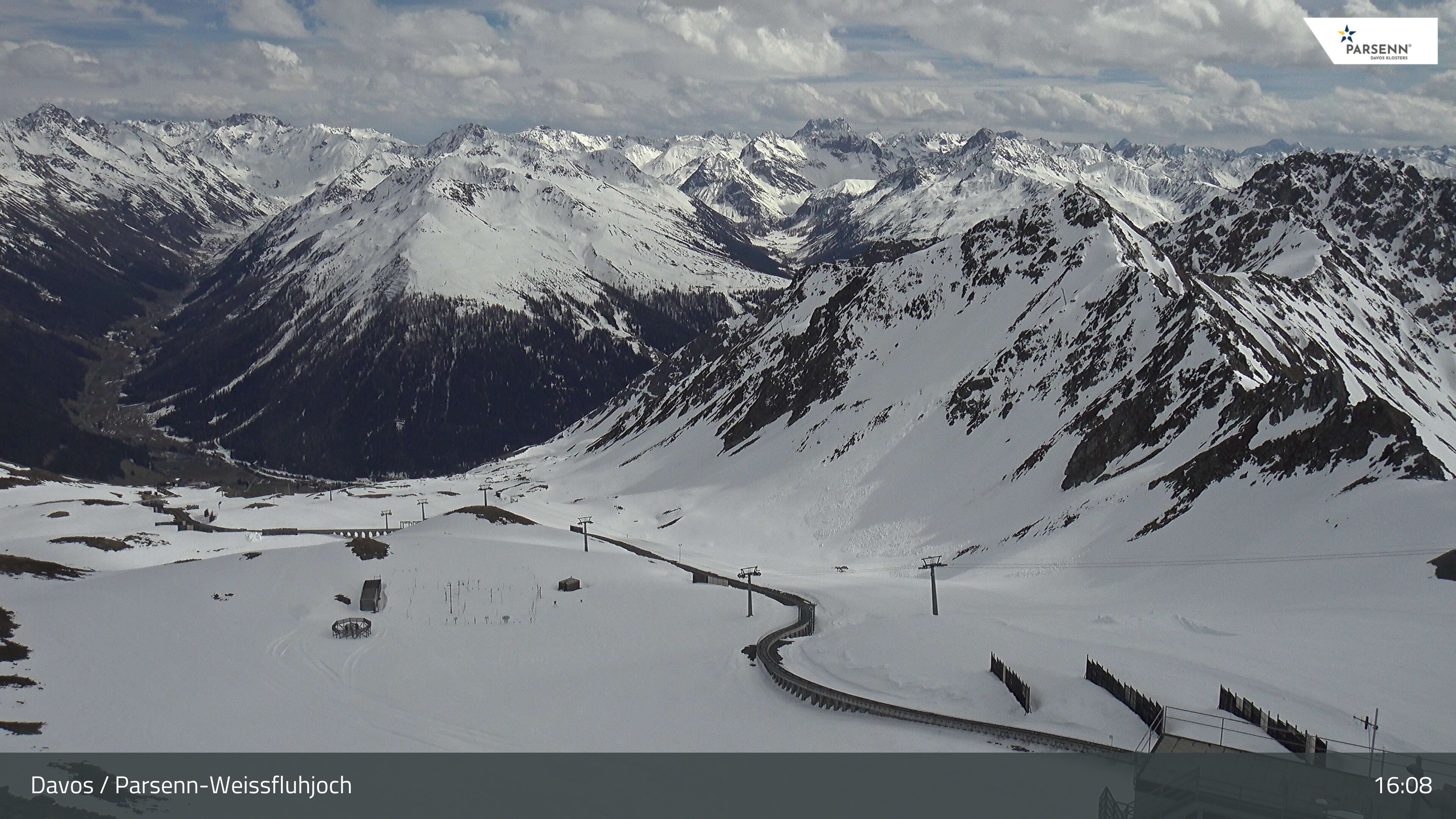 Davos: Dorf - Weissfluhjoch, Blick Dorftäli