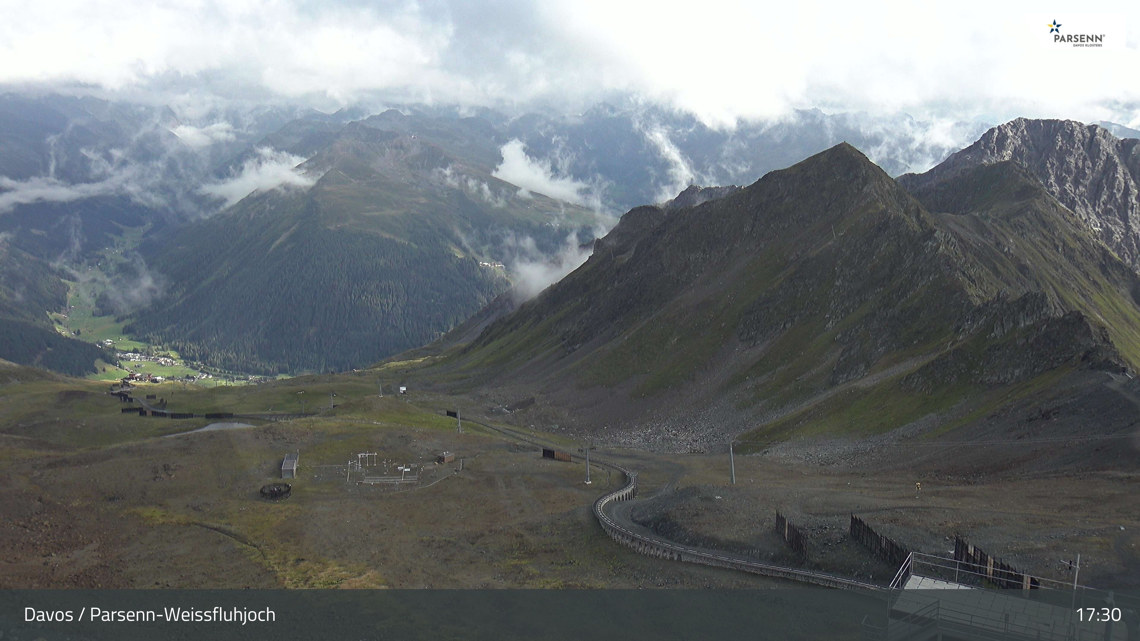 Davos: Dorf - Weissfluhjoch, Blick Dorftäli