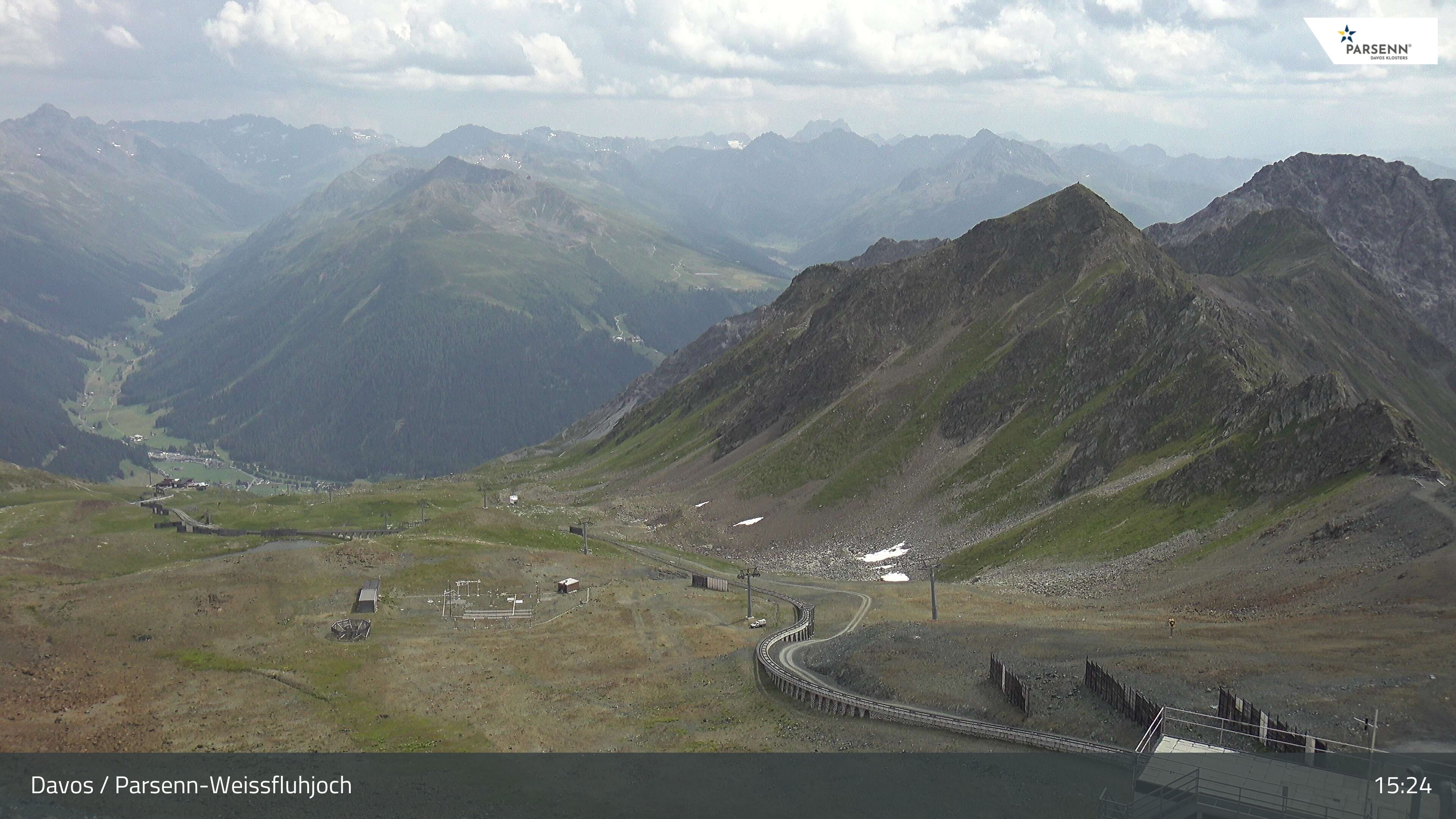 Davos: Dorf - Weissfluhjoch, Blick Dorftäli
