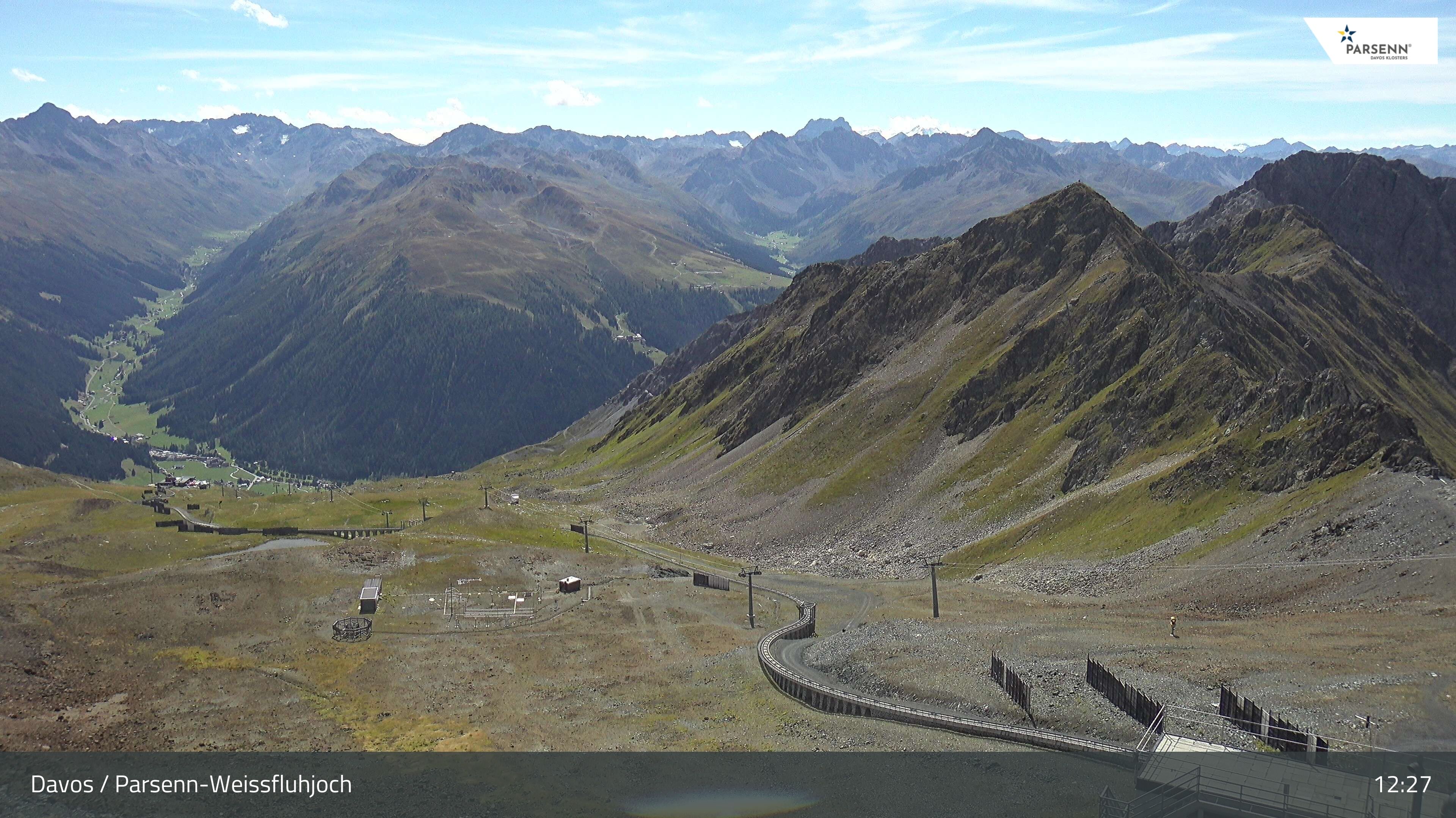 Davos: Dorf - Weissfluhjoch, Blick Dorftäli