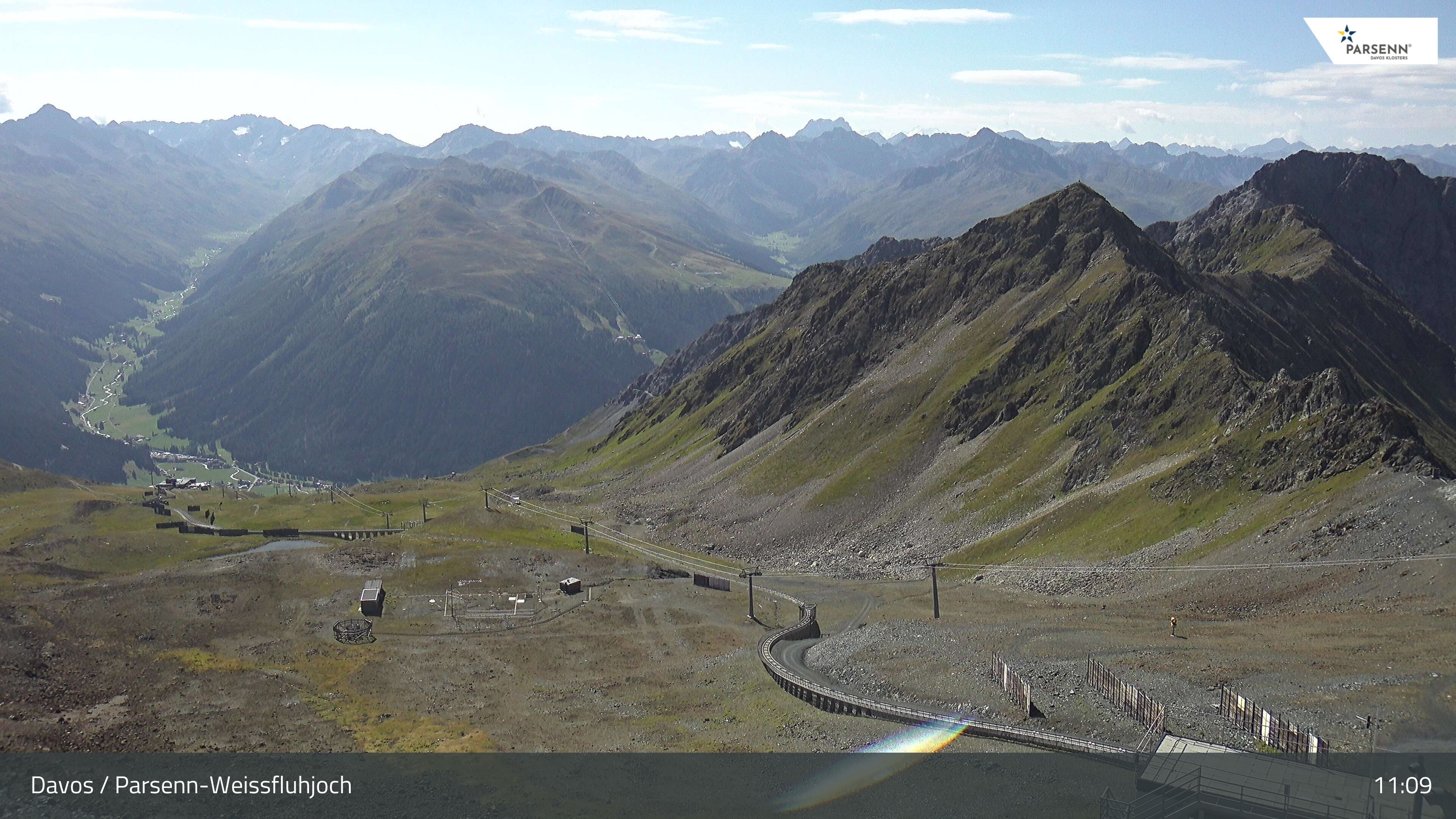 Davos: Dorf - Weissfluhjoch, Blick Dorftäli