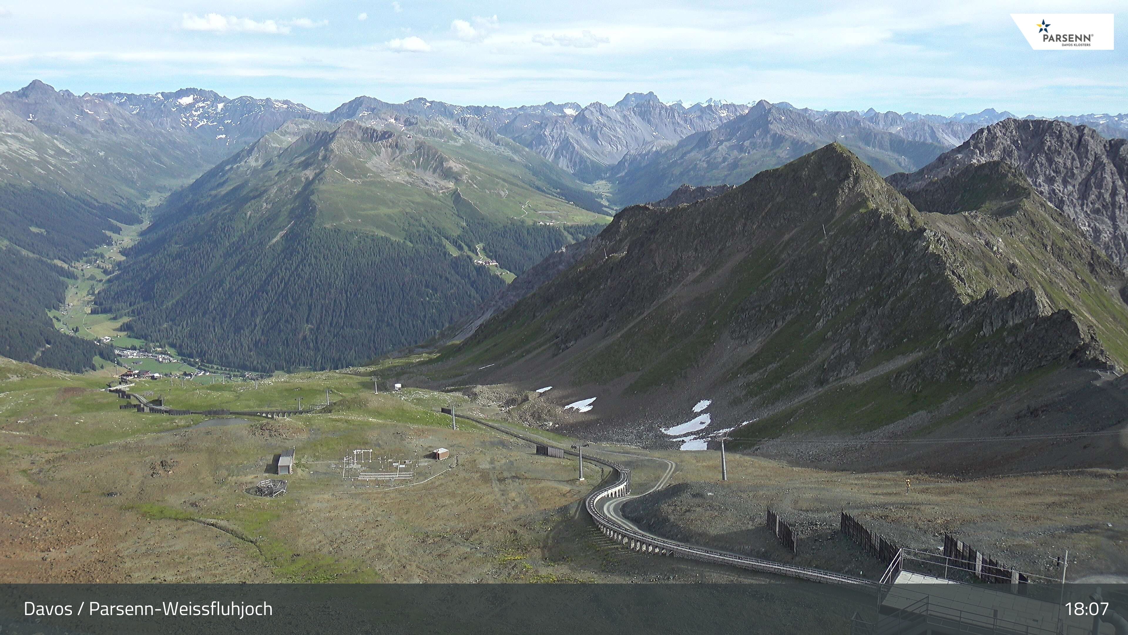Davos: Dorf - Weissfluhjoch, Blick Dorftäli