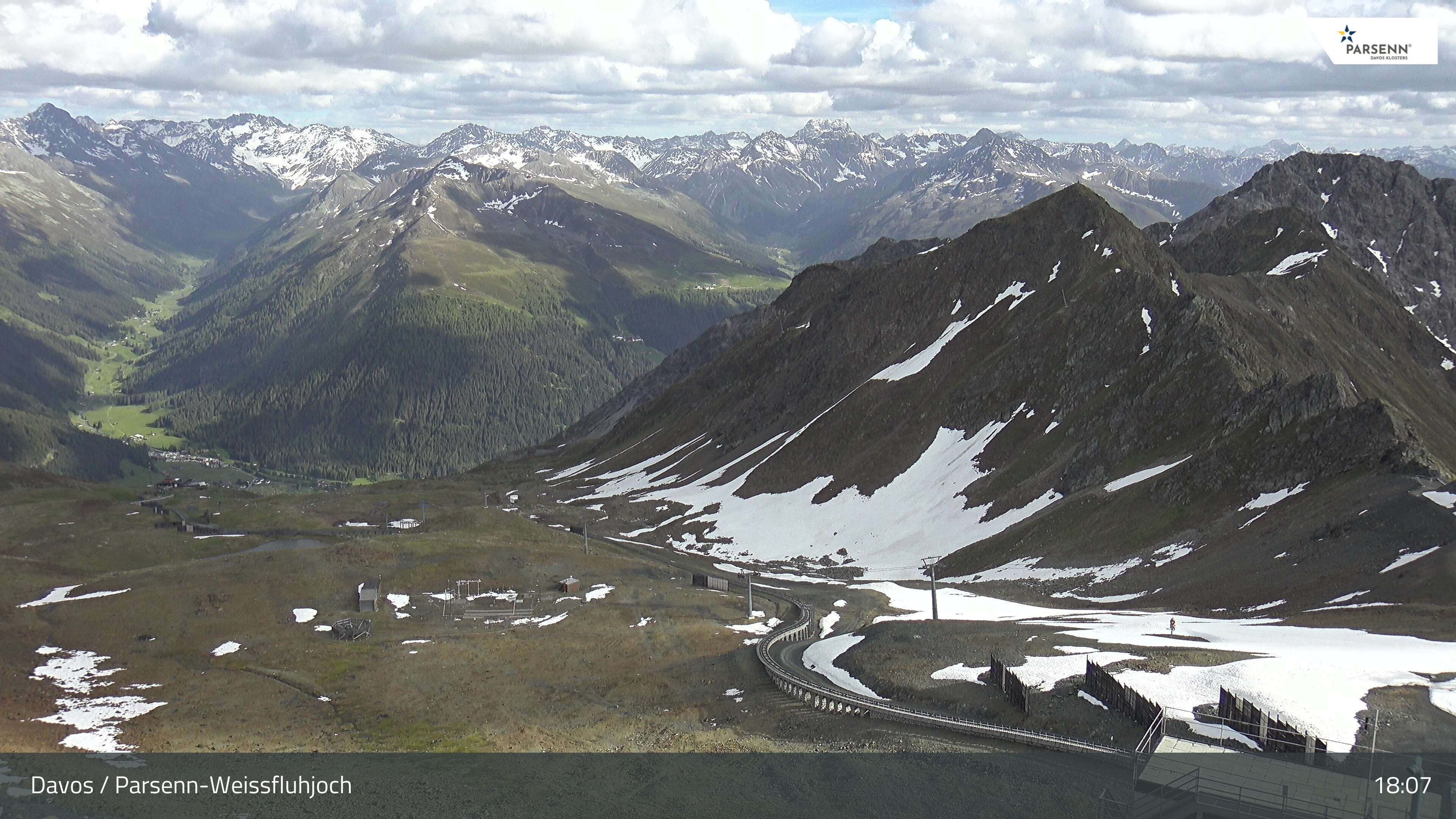 Davos: Dorf - Weissfluhjoch, Blick Dorftäli
