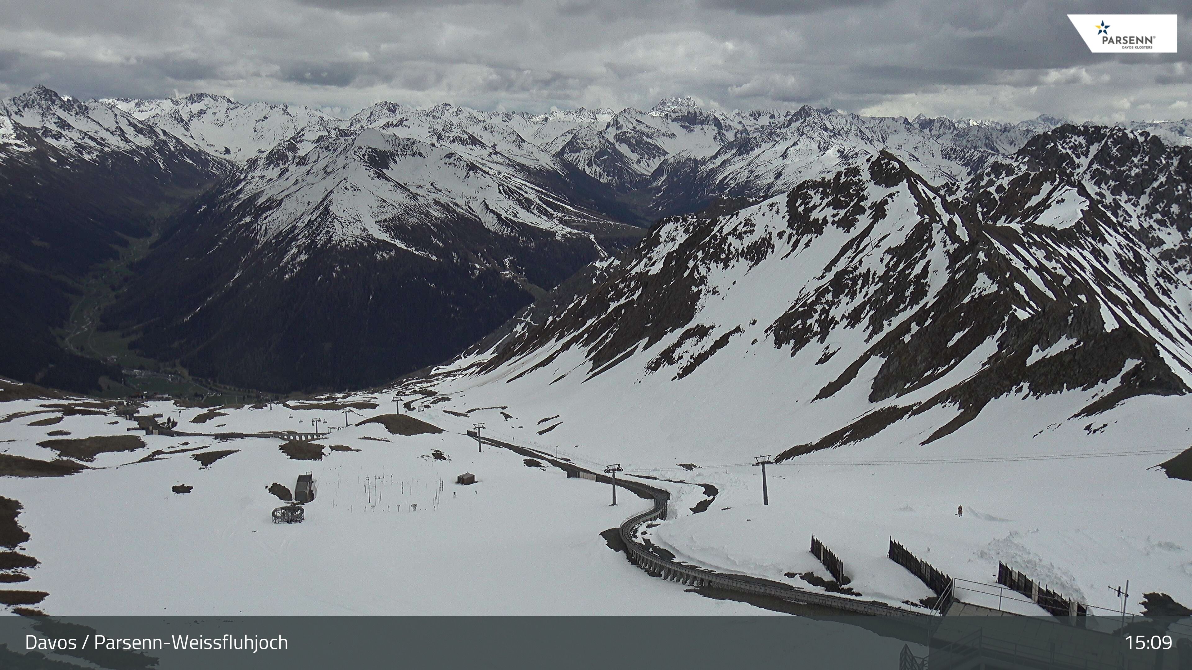 Davos: Dorf - Weissfluhjoch, Blick Dorftäli