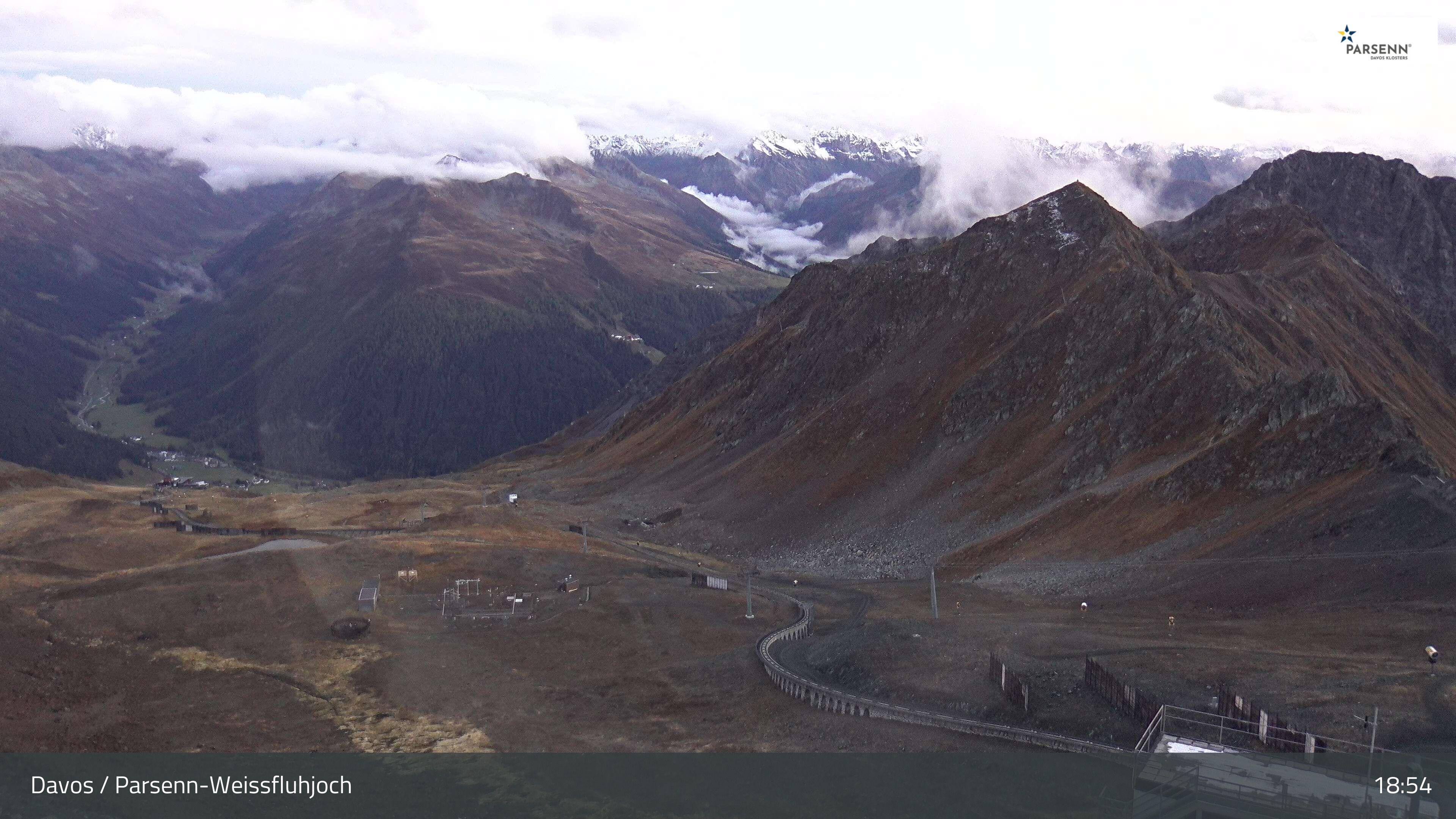 Davos: Dorf - Weissfluhjoch, Blick Dorftäli