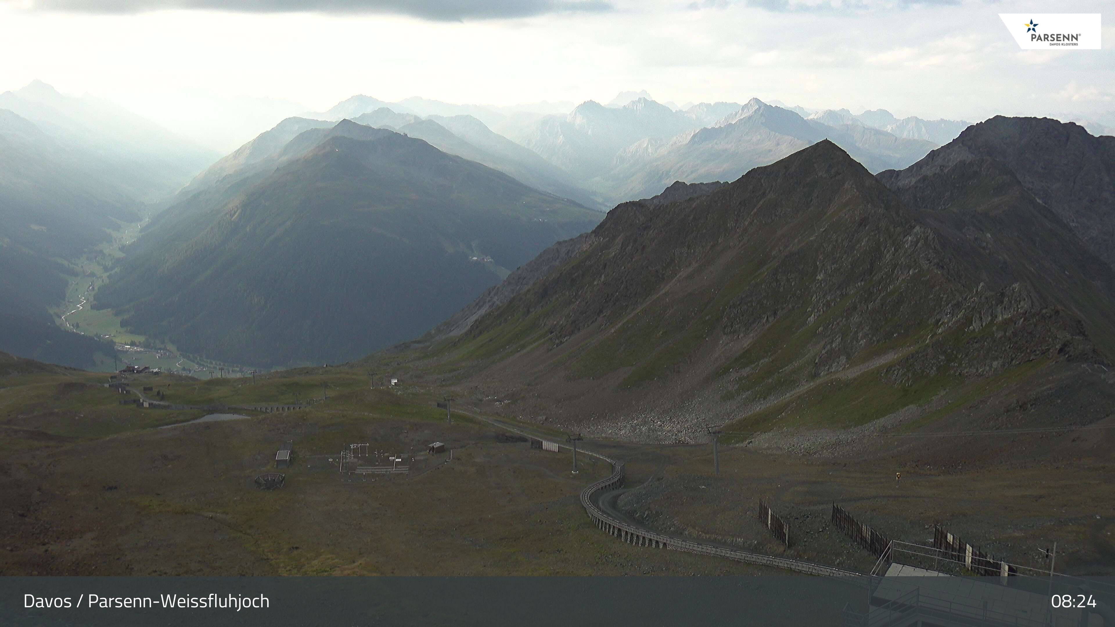 Davos: Dorf - Weissfluhjoch, Blick Dorftäli