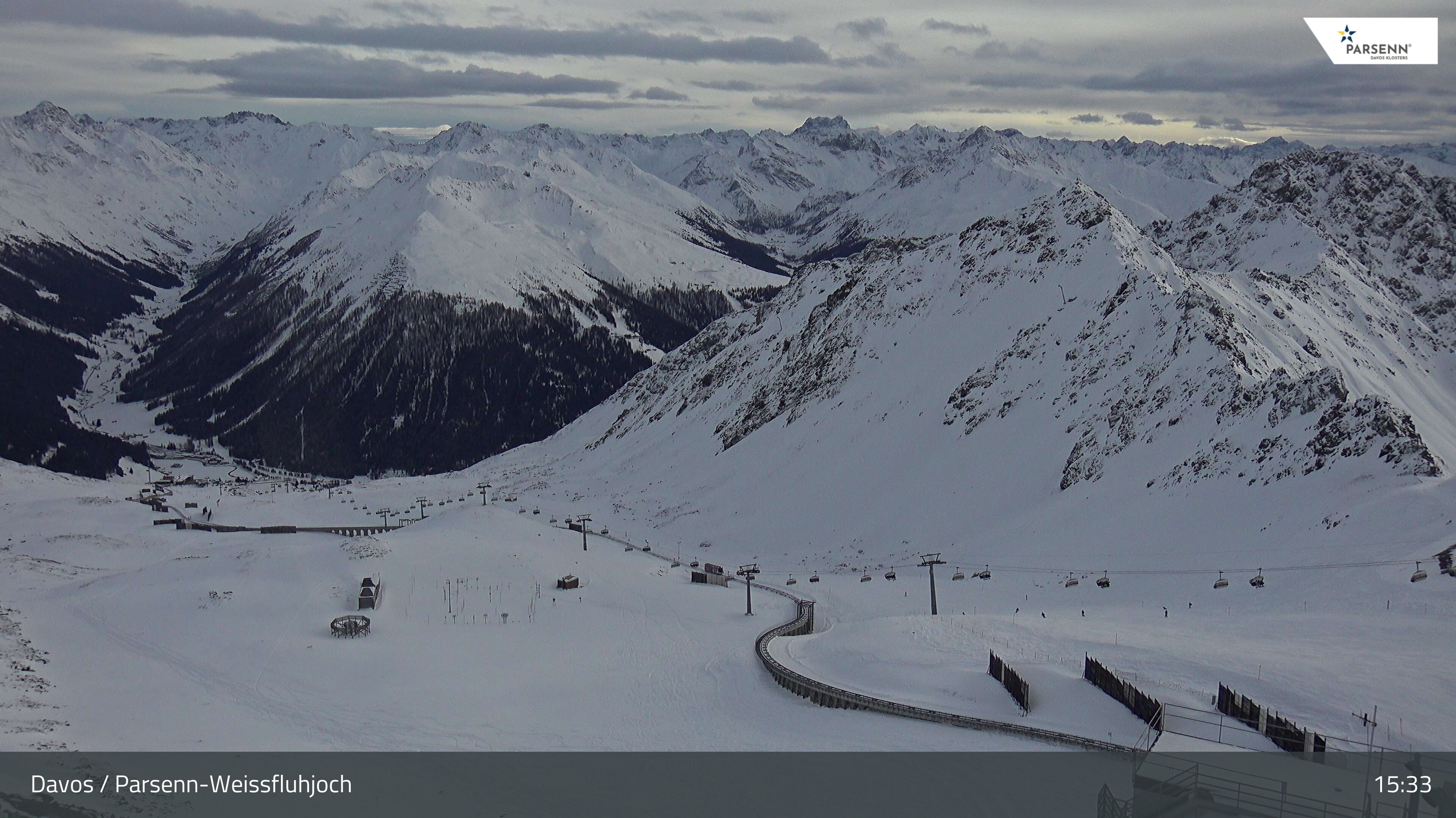 Davos: Dorf - Weissfluhjoch, Blick Dorftäli