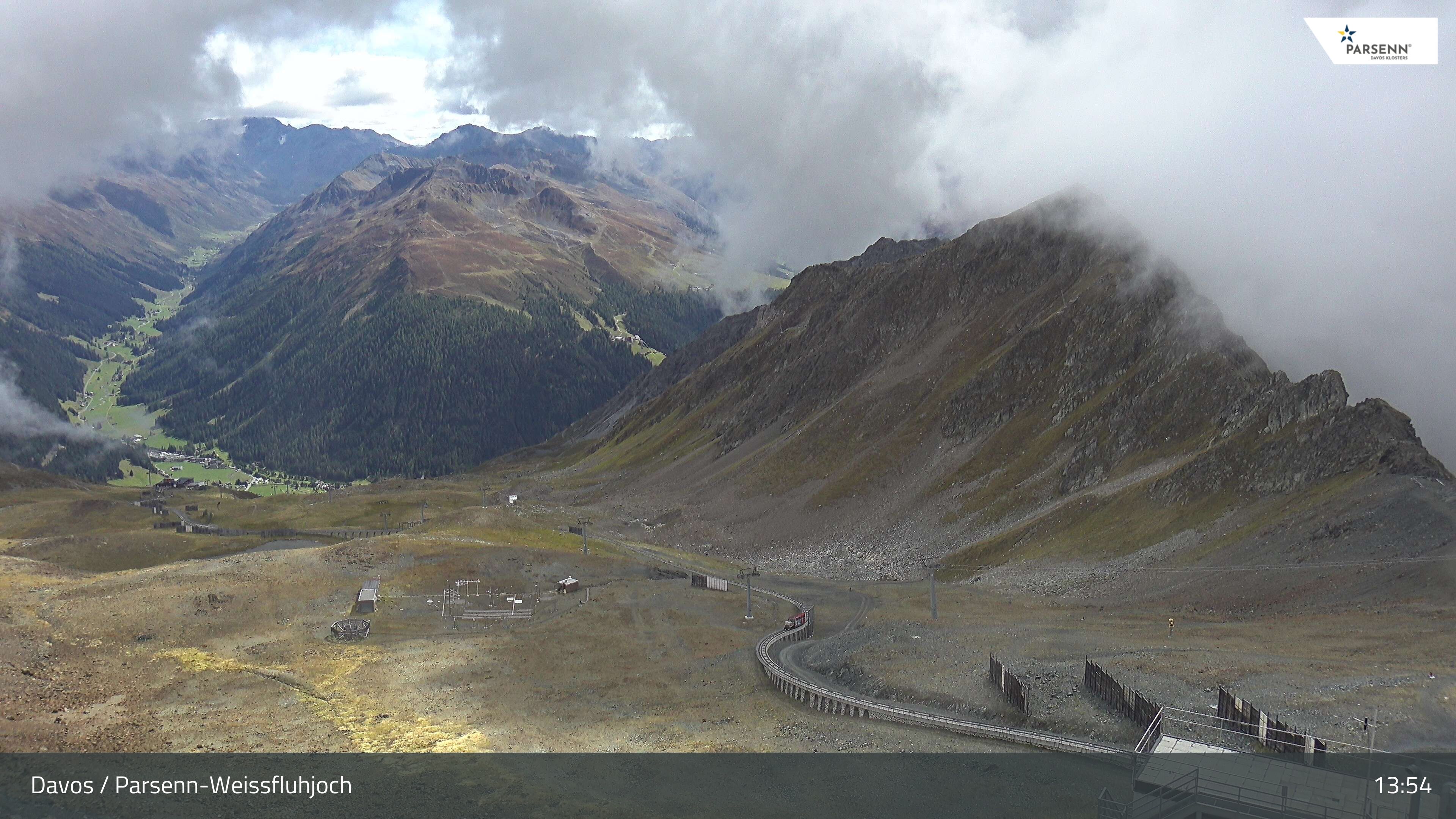 Davos: Dorf - Weissfluhjoch, Blick Dorftäli