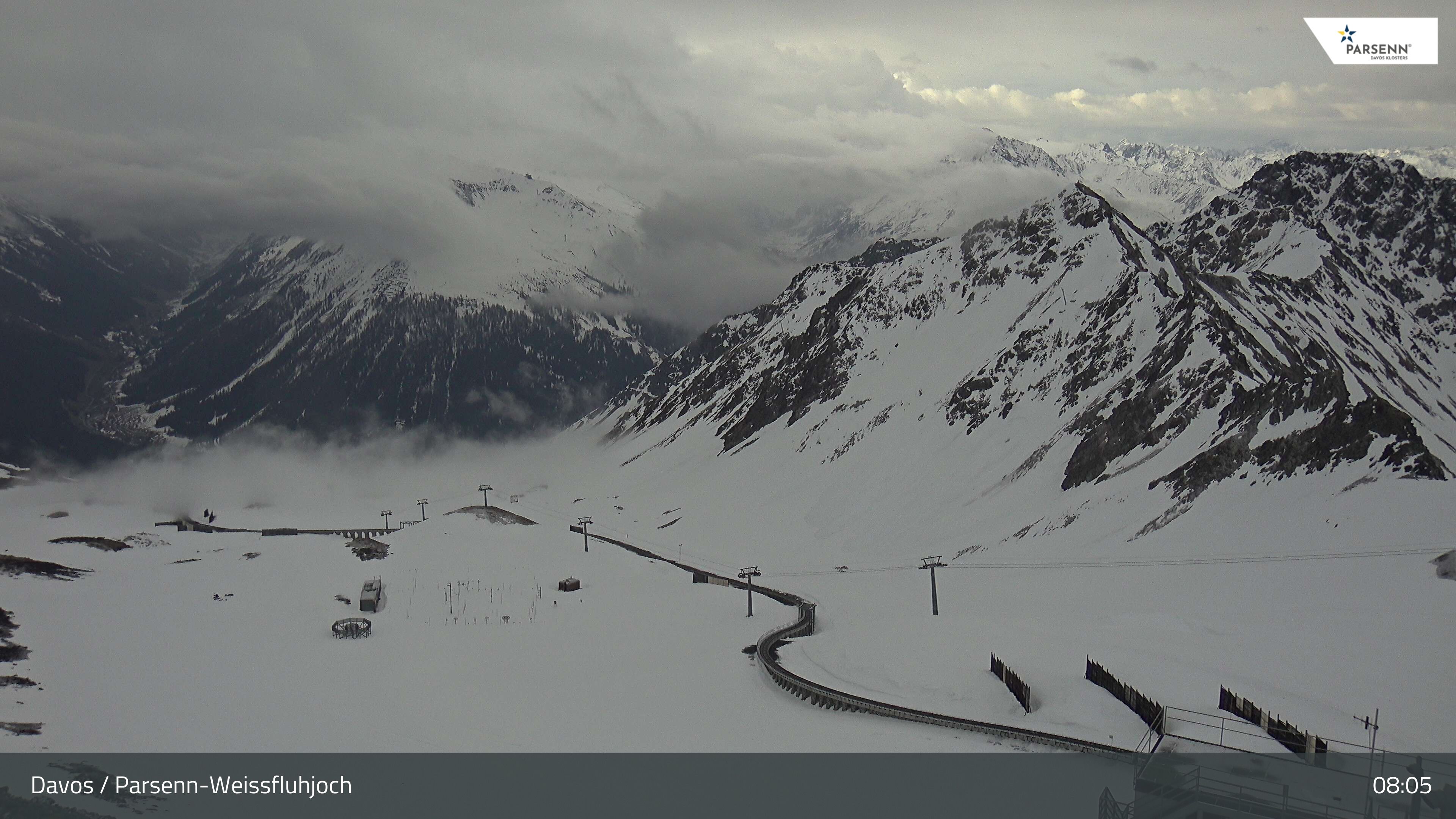 Davos: Dorf - Weissfluhjoch, Blick Dorftäli
