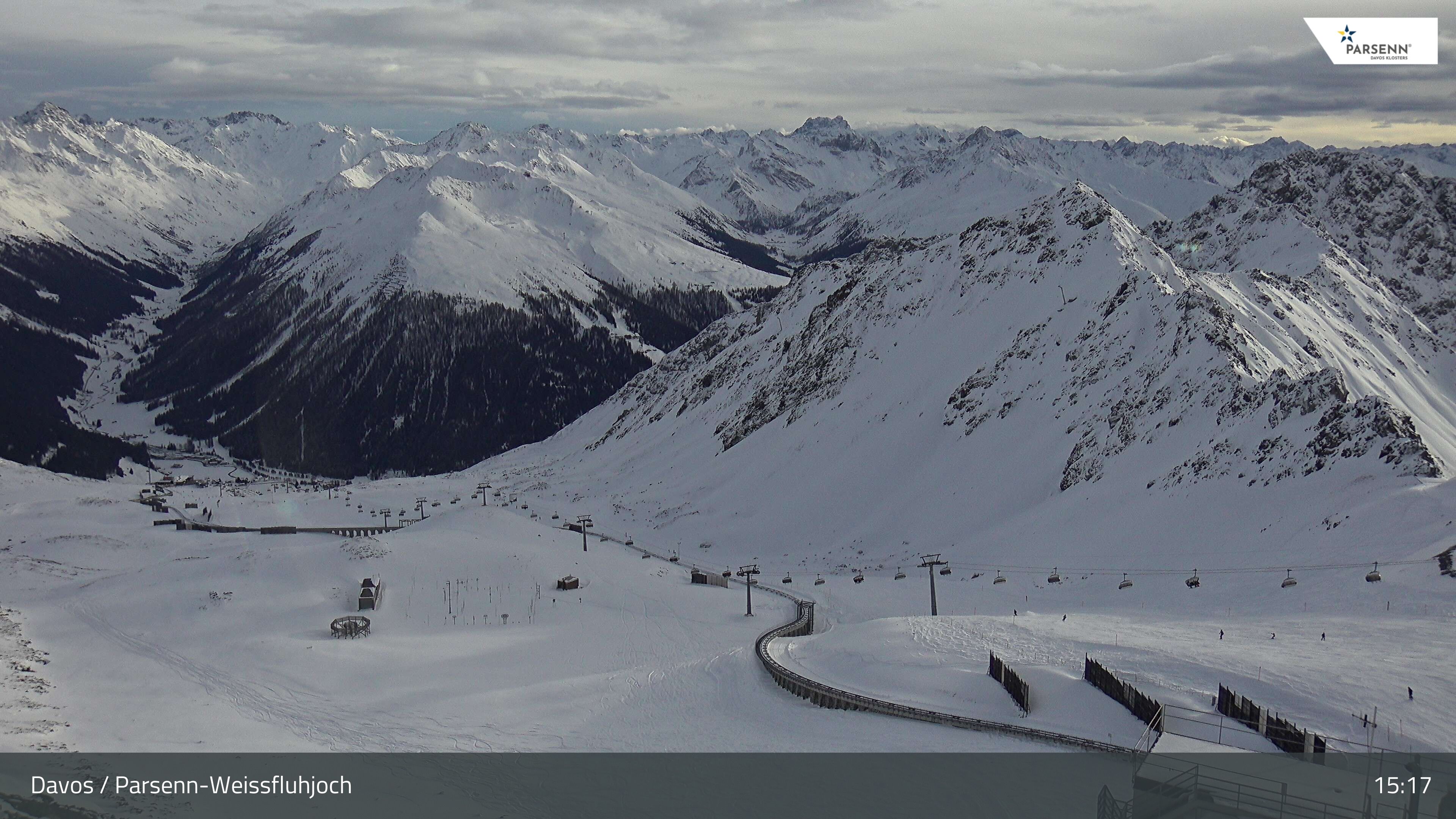 Davos: Dorf - Weissfluhjoch, Blick Dorftäli