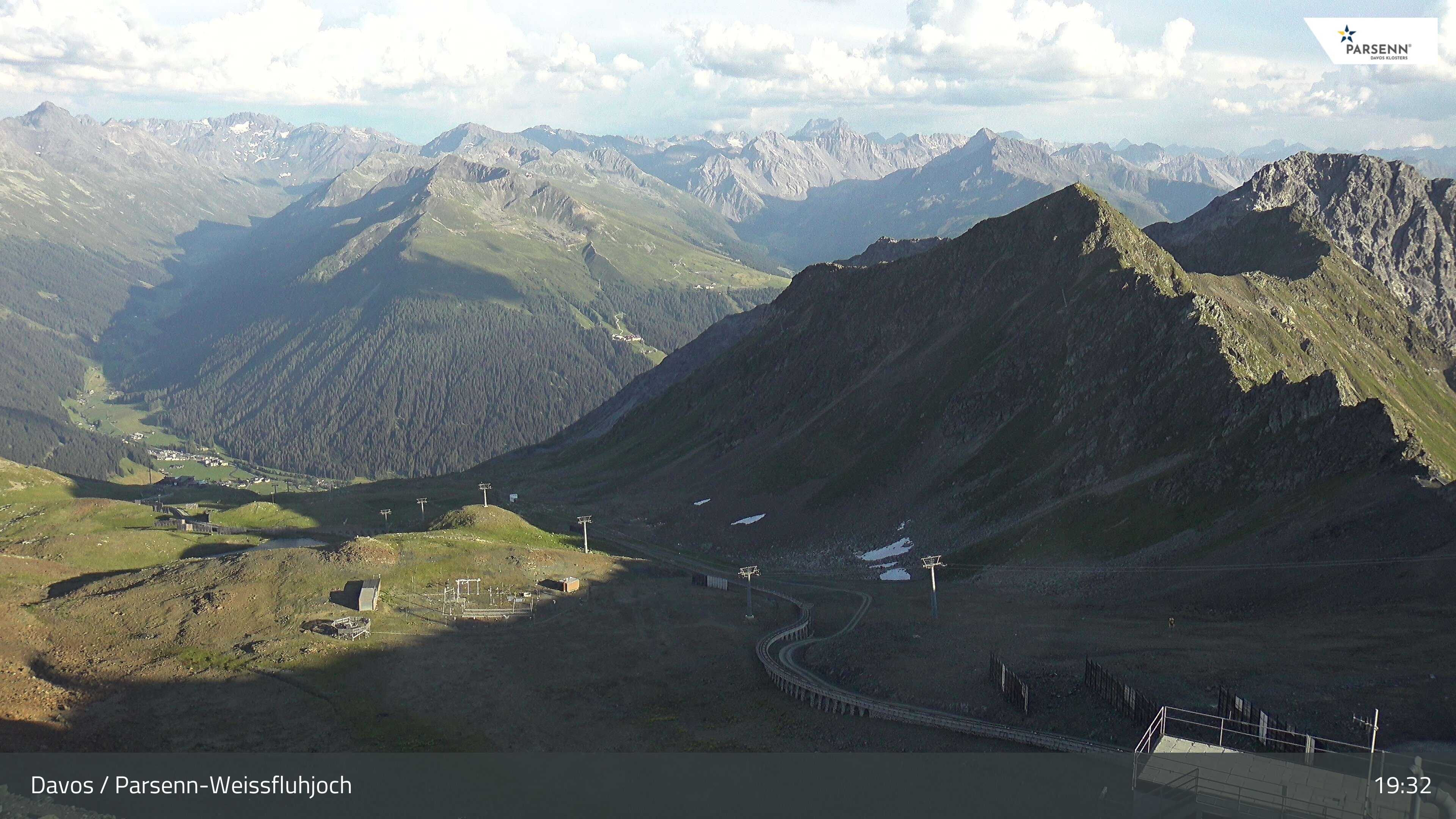 Davos: Dorf - Weissfluhjoch, Blick Dorftäli