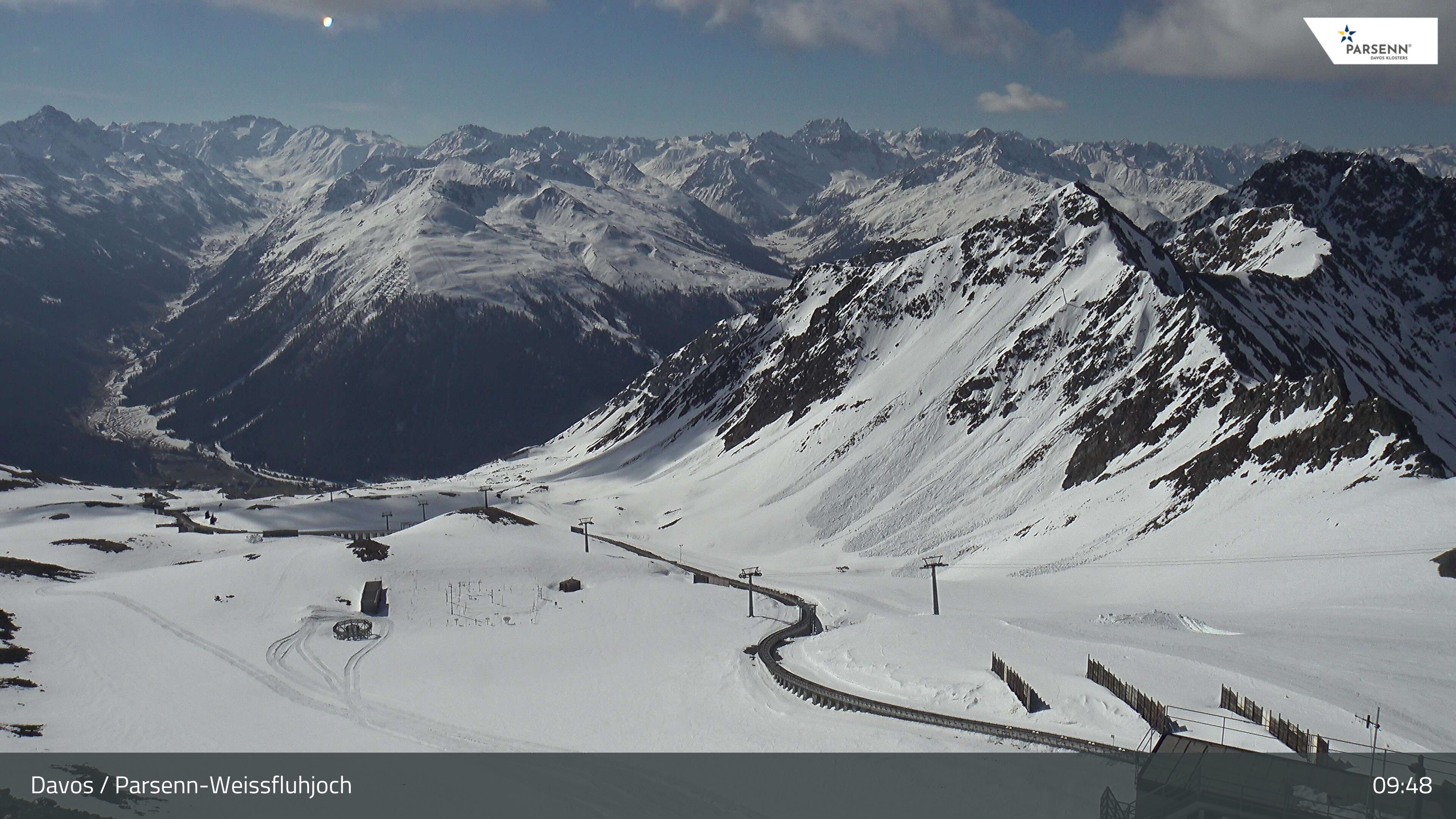 Davos: Dorf - Weissfluhjoch, Blick Dorftäli
