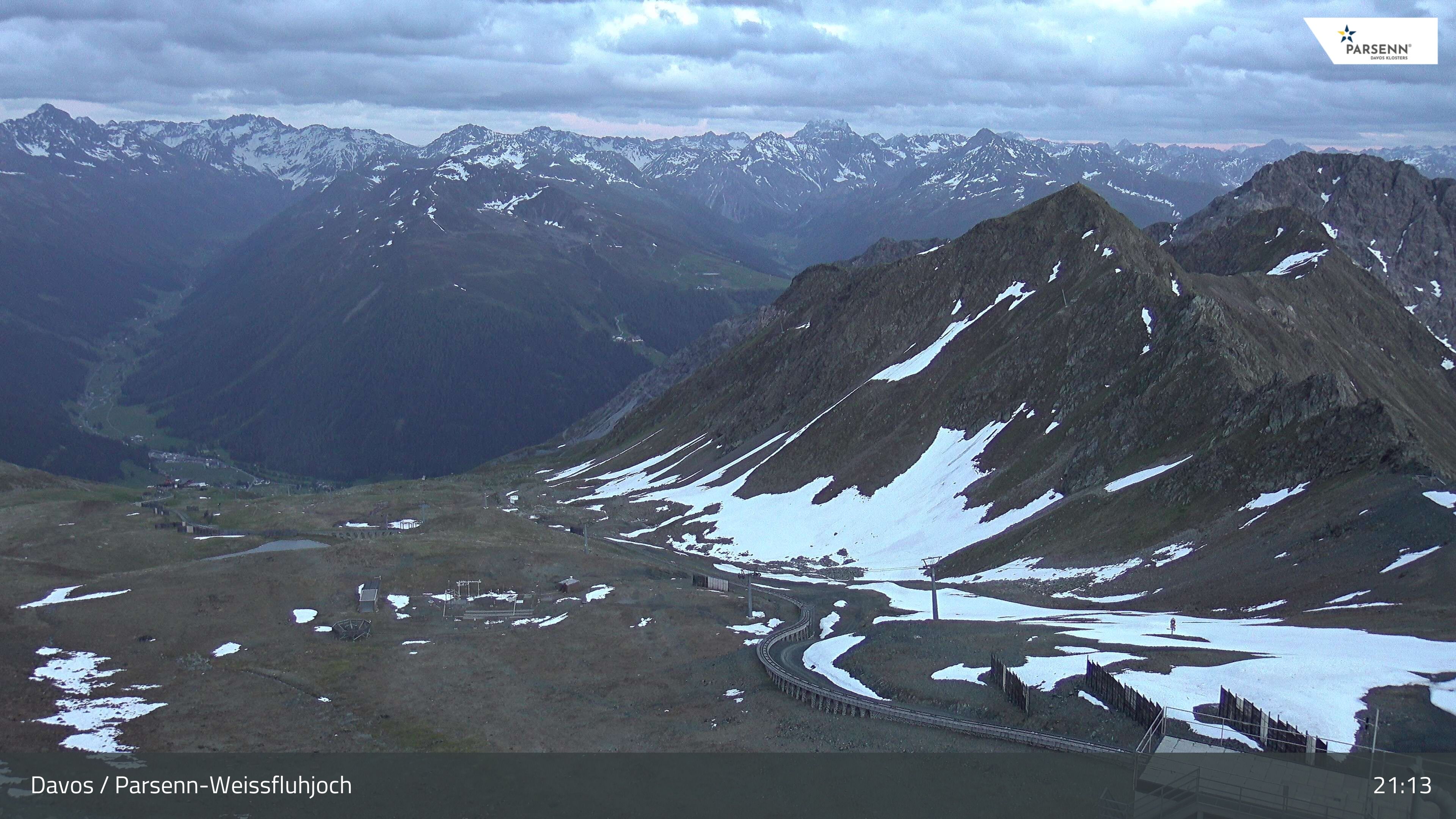 Davos: Dorf - Weissfluhjoch, Blick Dorftäli