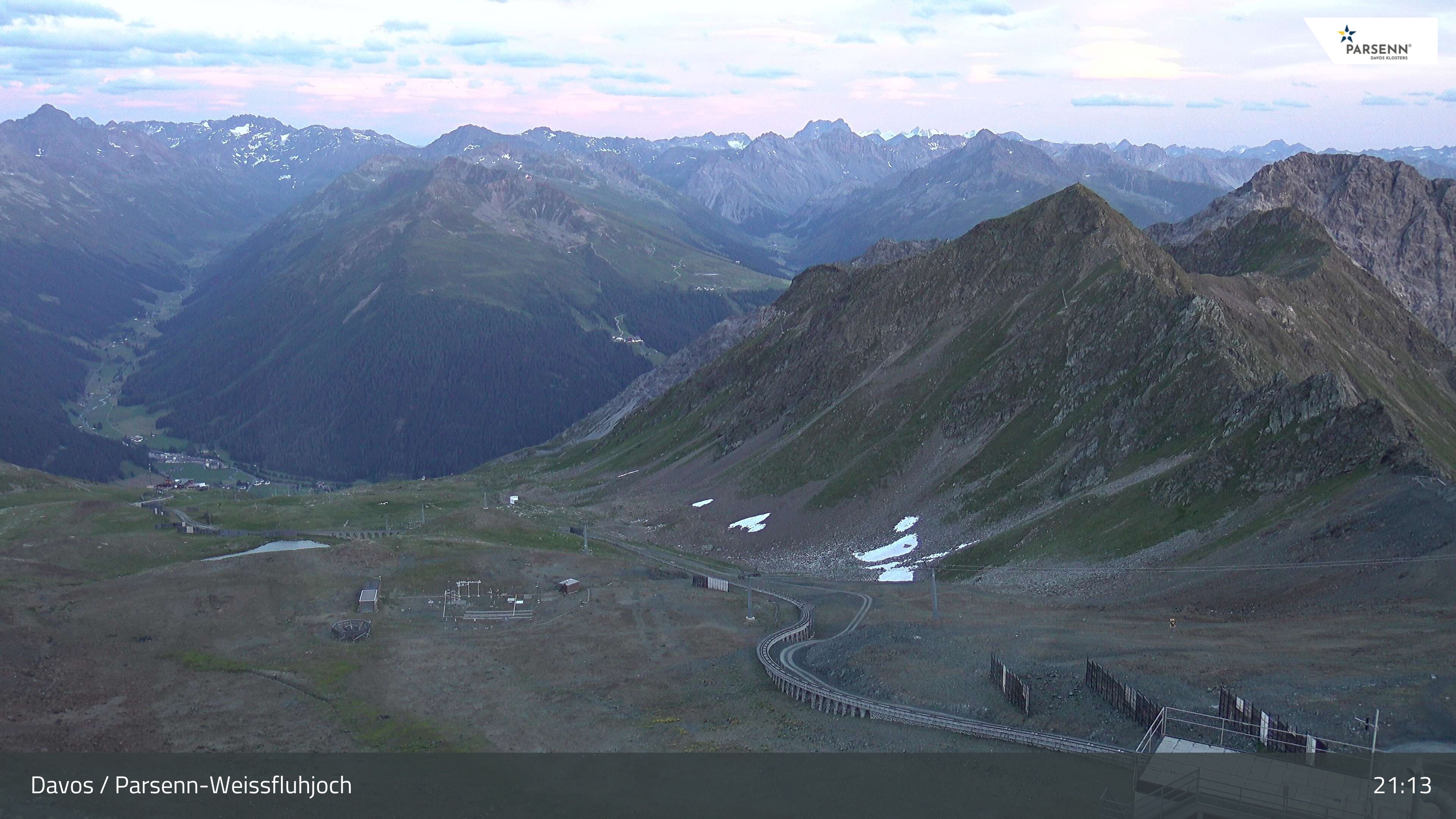 Davos: Dorf - Weissfluhjoch, Blick Dorftäli
