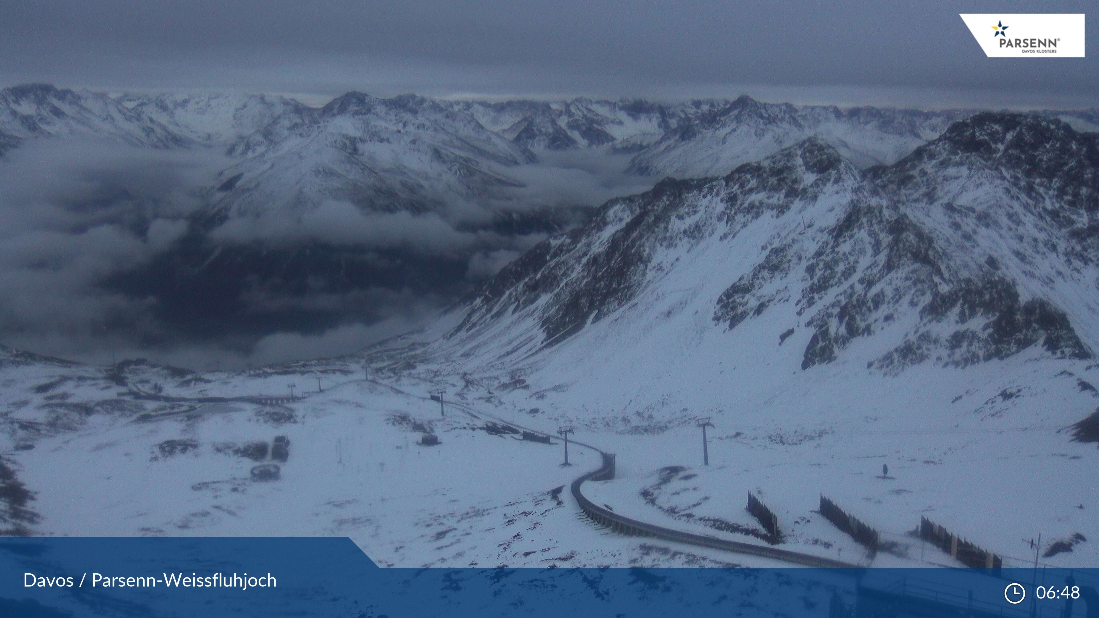 Davos: Dorf - Weissfluhjoch, Blick Dorftäli