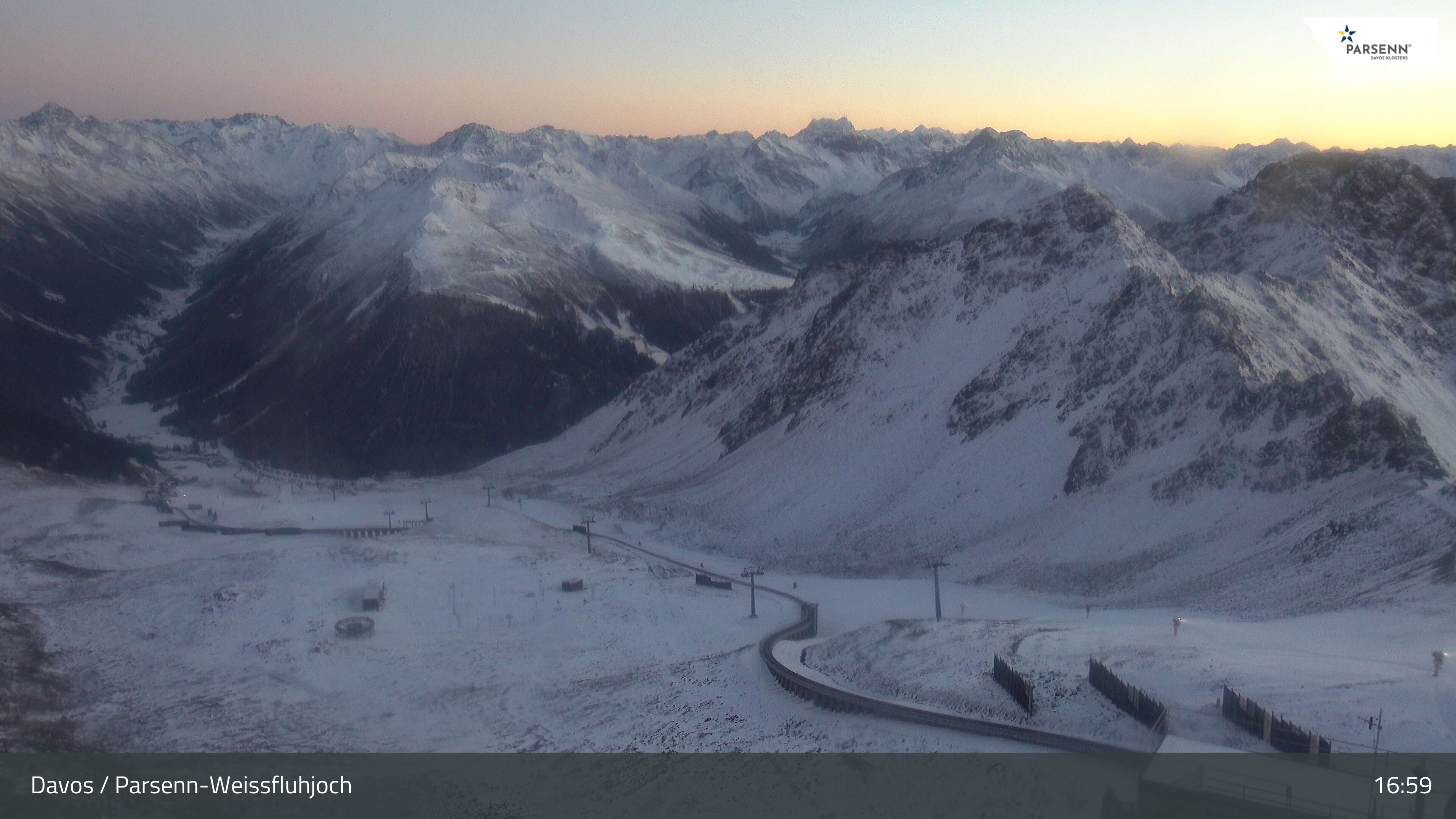 Davos: Dorf - Weissfluhjoch, Blick Dorftäli