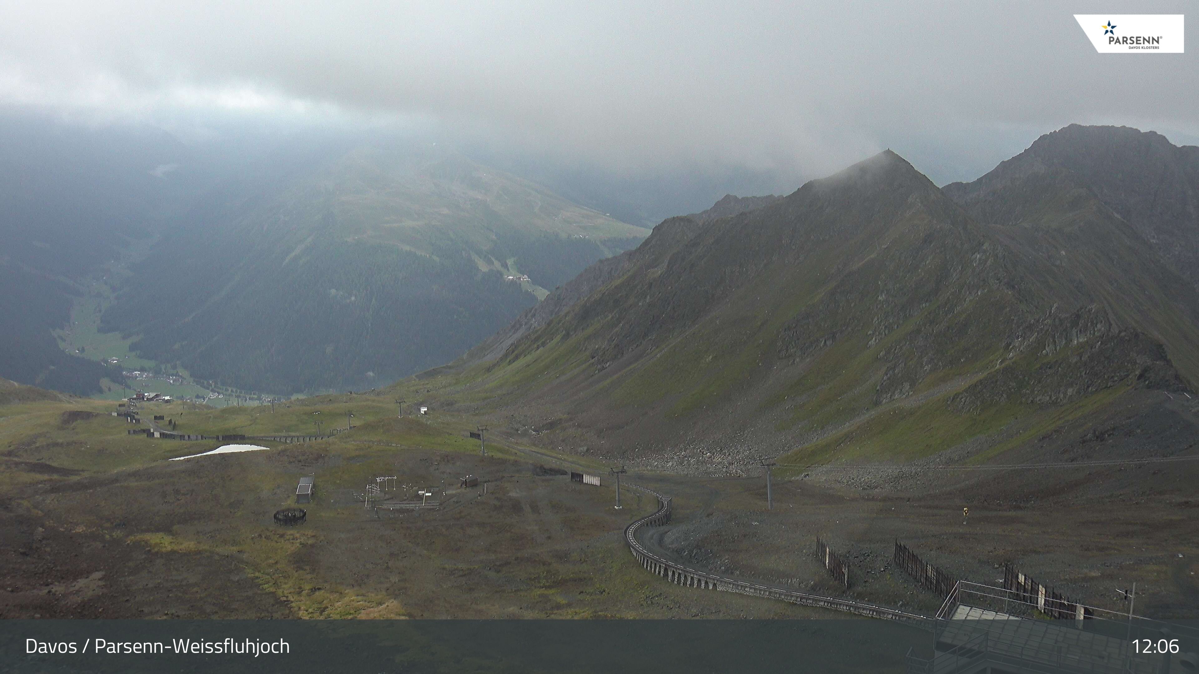 Davos: Dorf - Weissfluhjoch, Blick Dorftäli