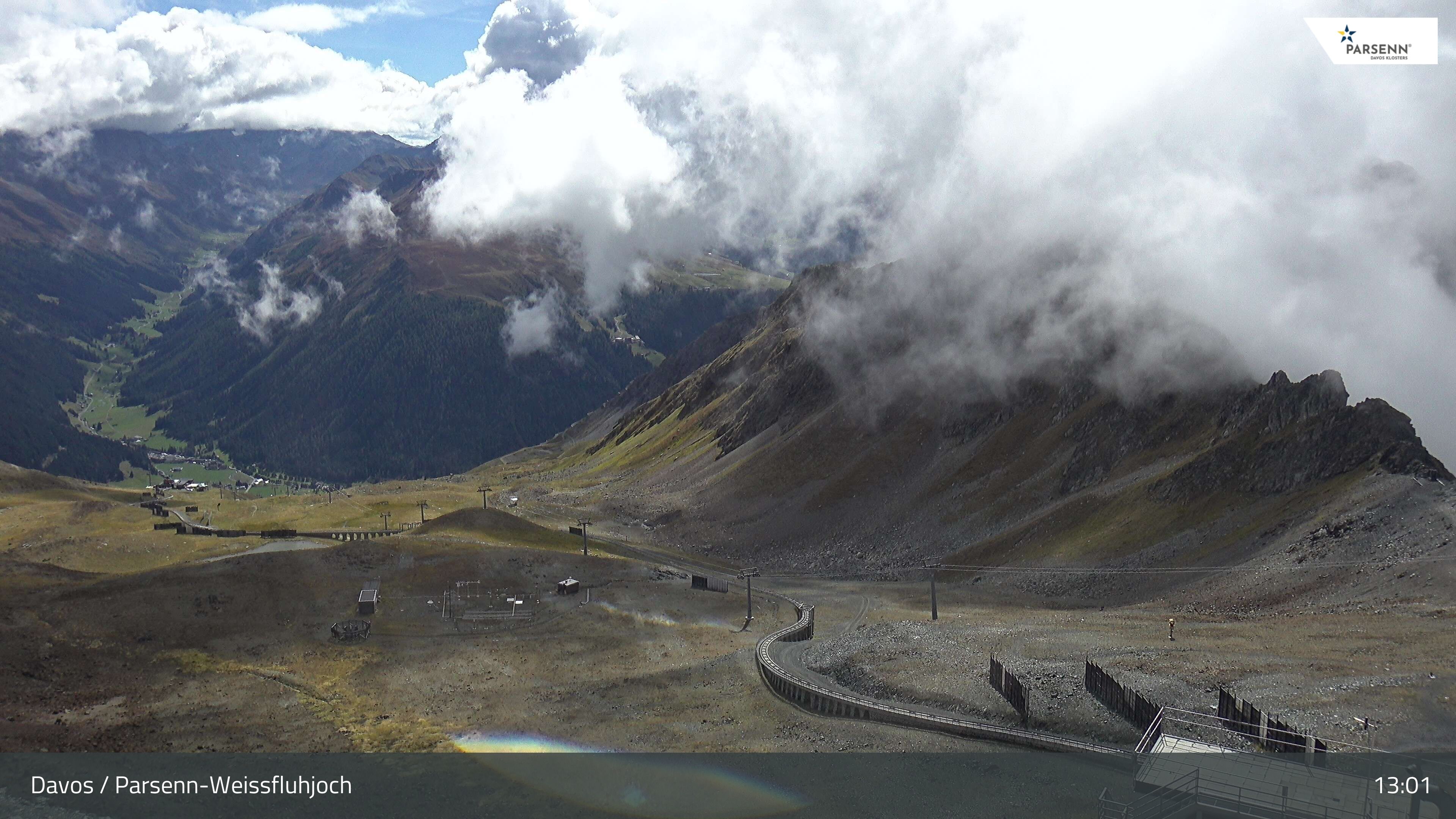 Davos: Dorf - Weissfluhjoch, Blick Dorftäli