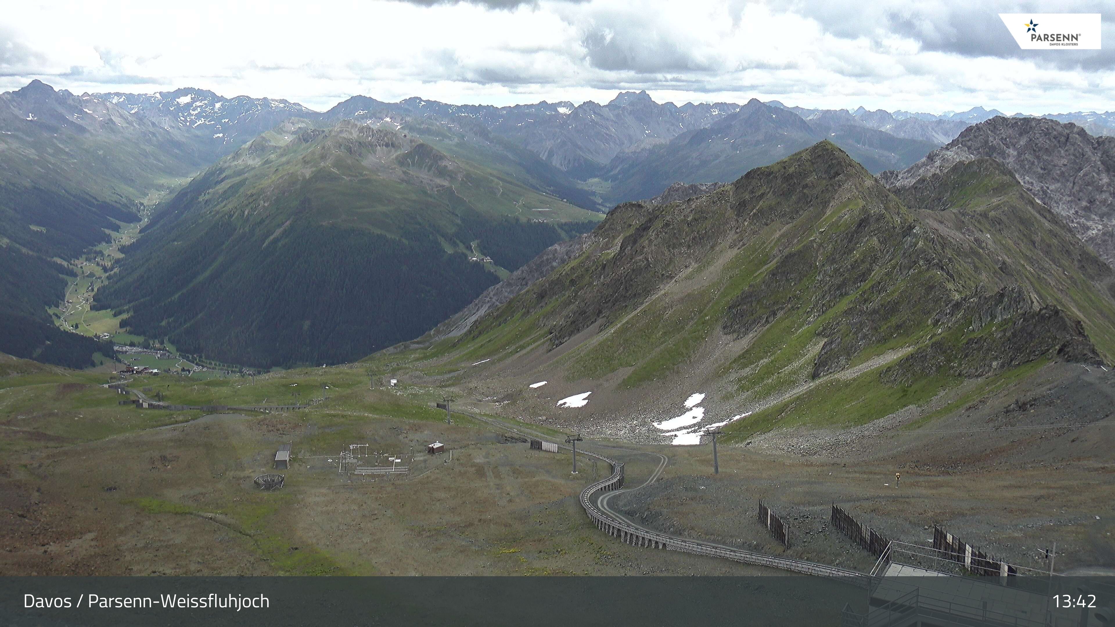 Davos: Dorf - Weissfluhjoch, Blick Dorftäli