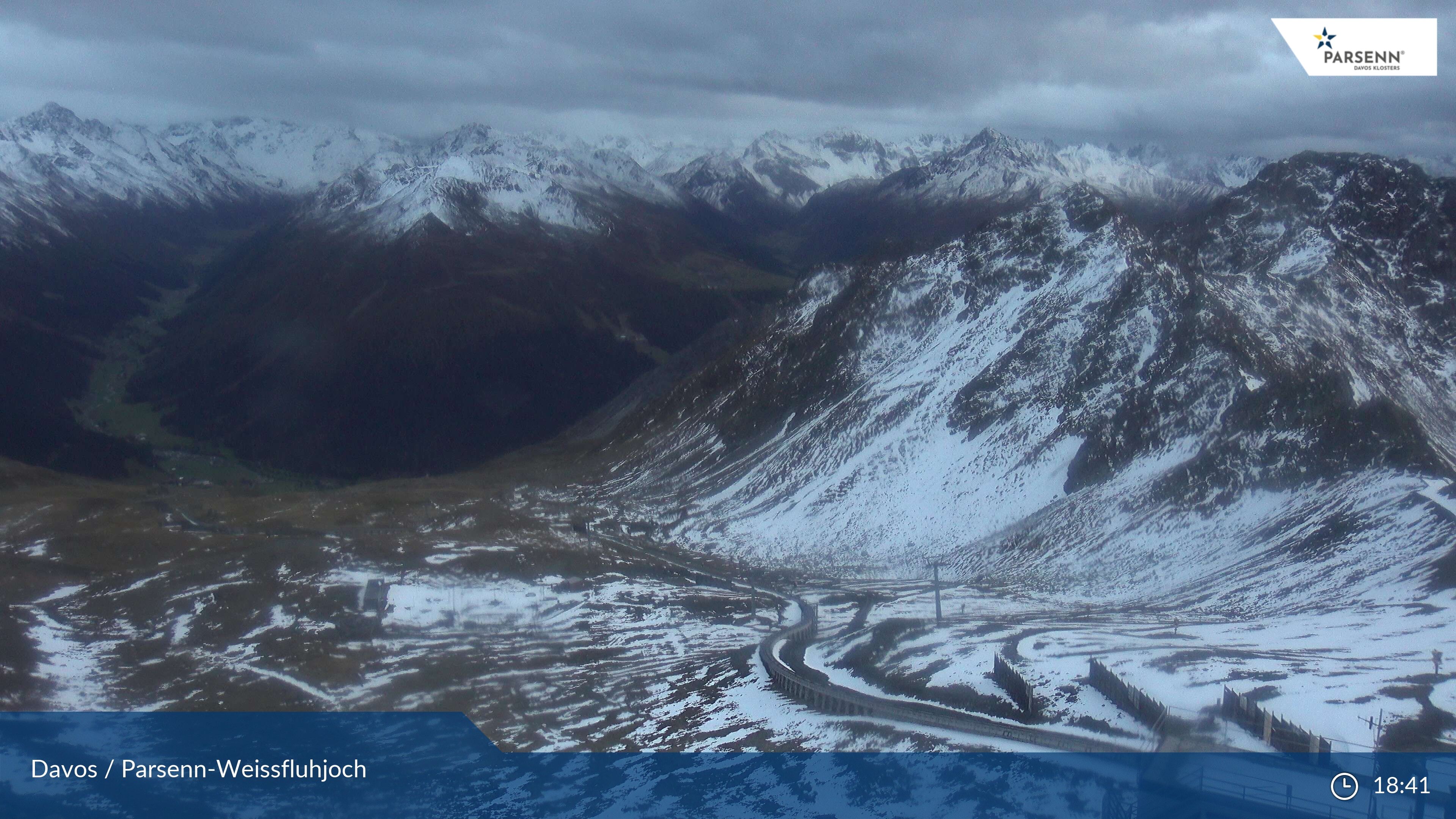 Davos: Dorf - Weissfluhjoch, Blick Dorftäli