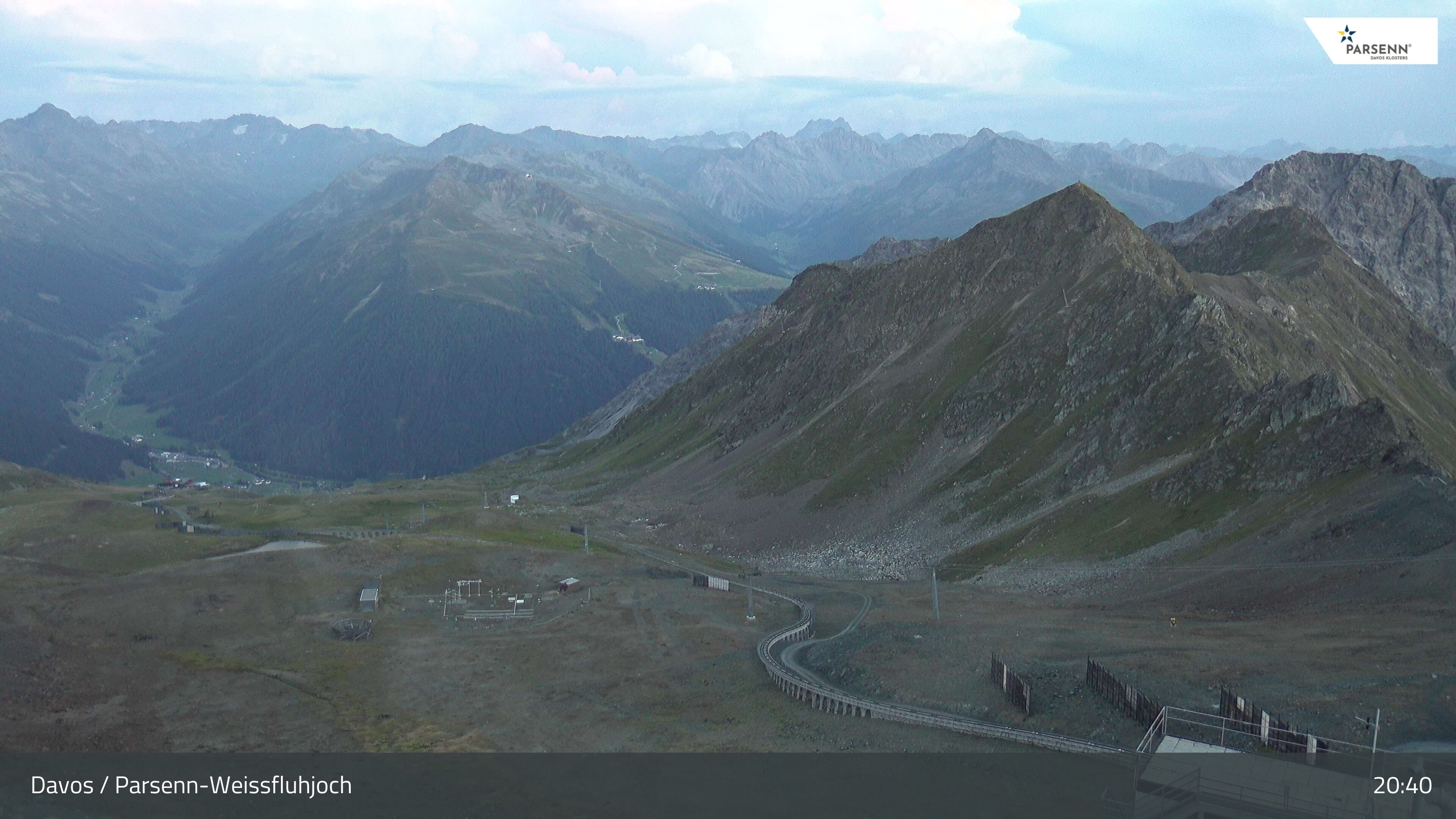 Davos: Dorf - Weissfluhjoch, Blick Dorftäli