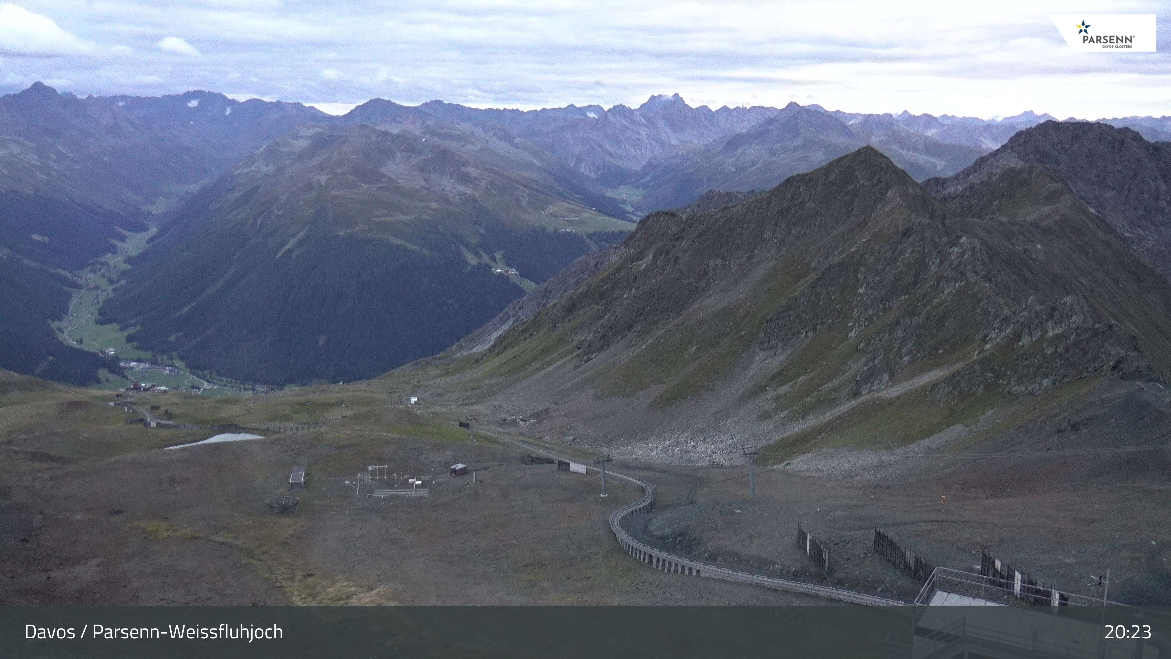 Davos: Dorf - Weissfluhjoch, Blick Dorftäli