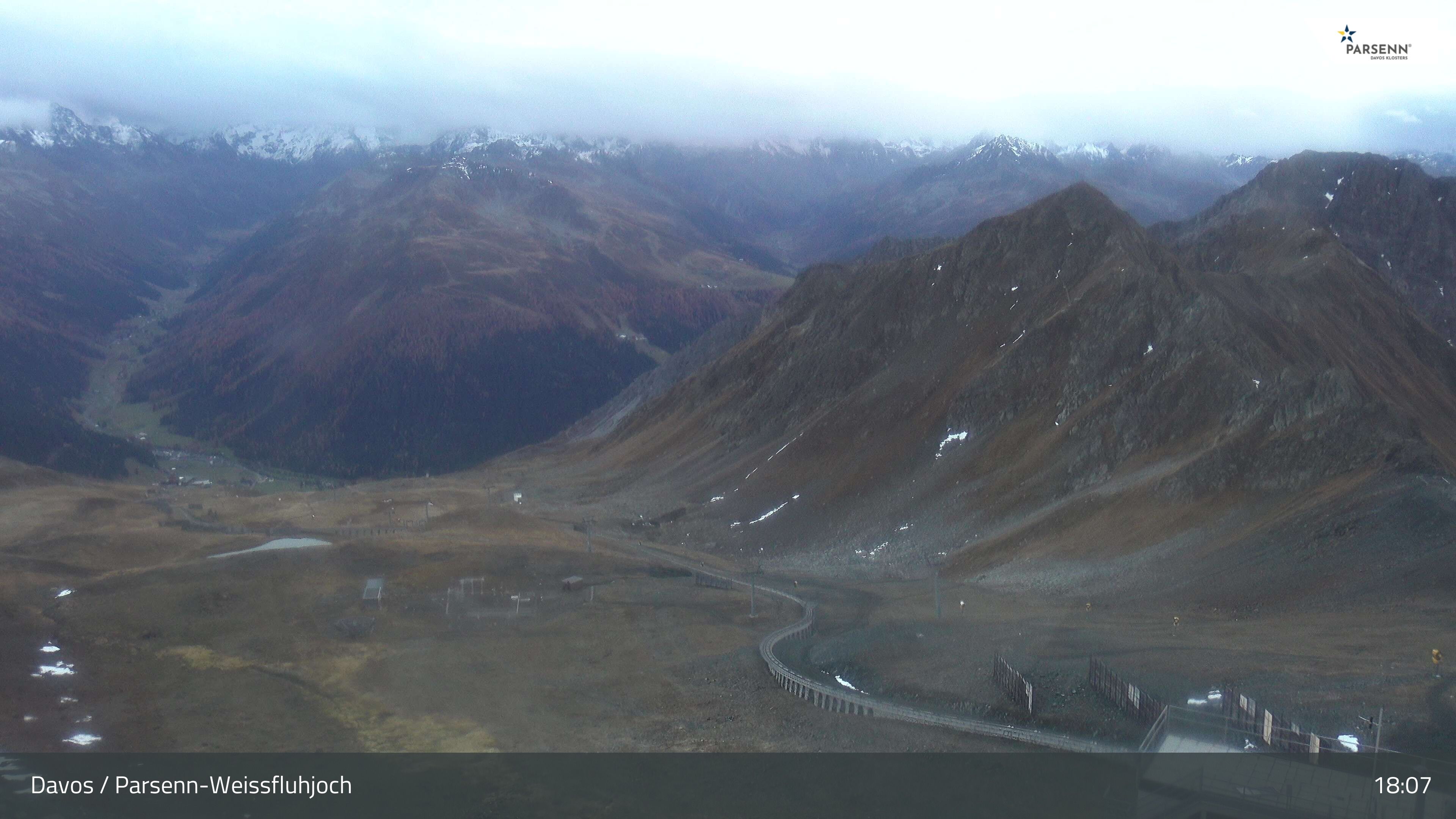 Davos: Dorf - Weissfluhjoch, Blick Dorftäli