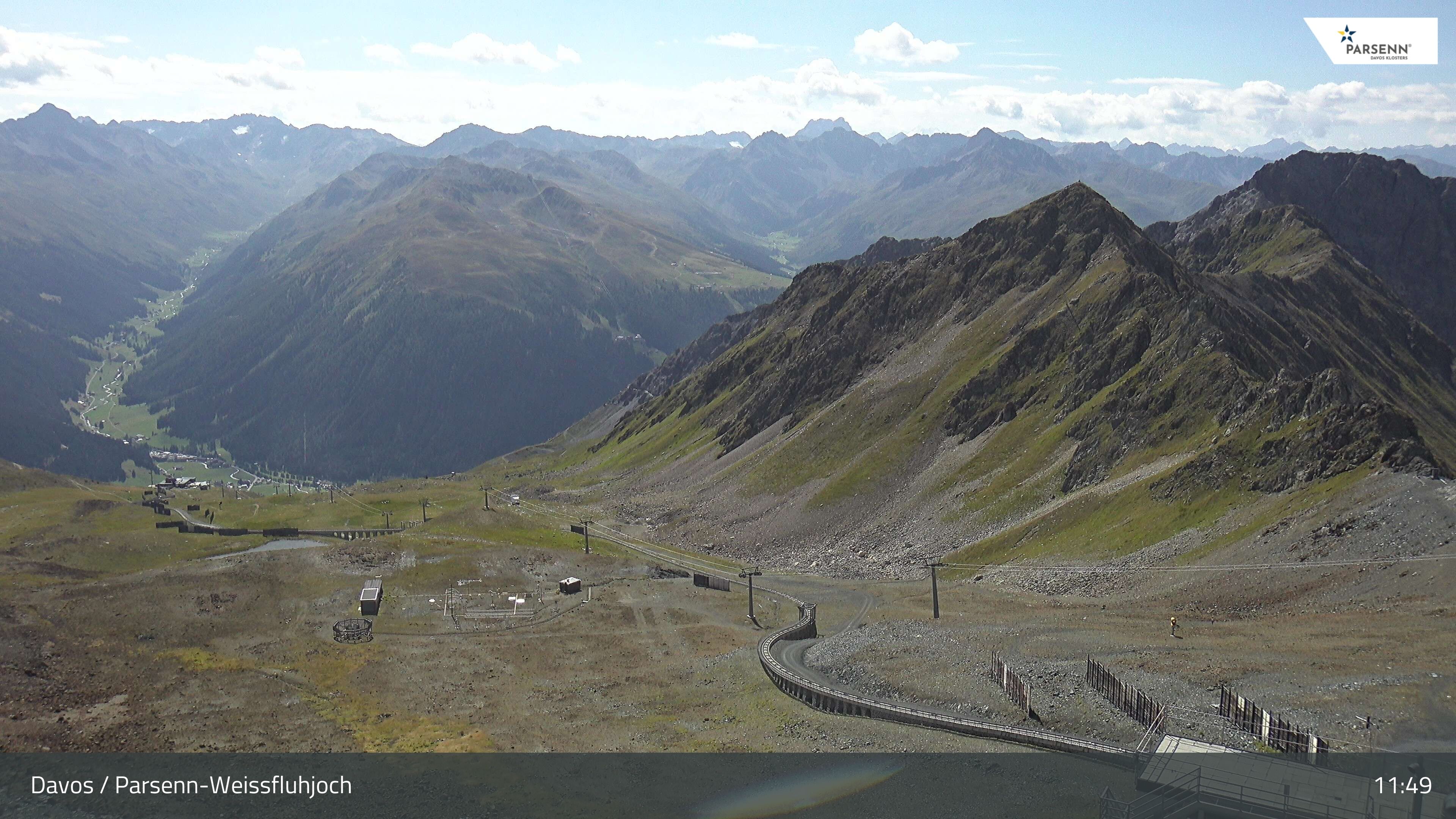 Davos: Dorf - Weissfluhjoch, Blick Dorftäli
