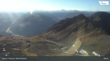 Davos: Dorf - Weissfluhjoch, Blick Dorftäli