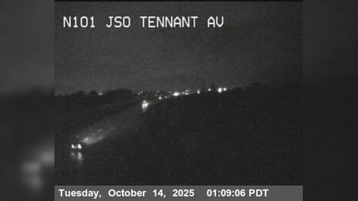 Traffic Cam San Martin › North: TVB46 -- US-101 : South Of Tenant Avenue