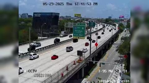 Traffic Cam Miami: I-95 at Northwest 5th Street