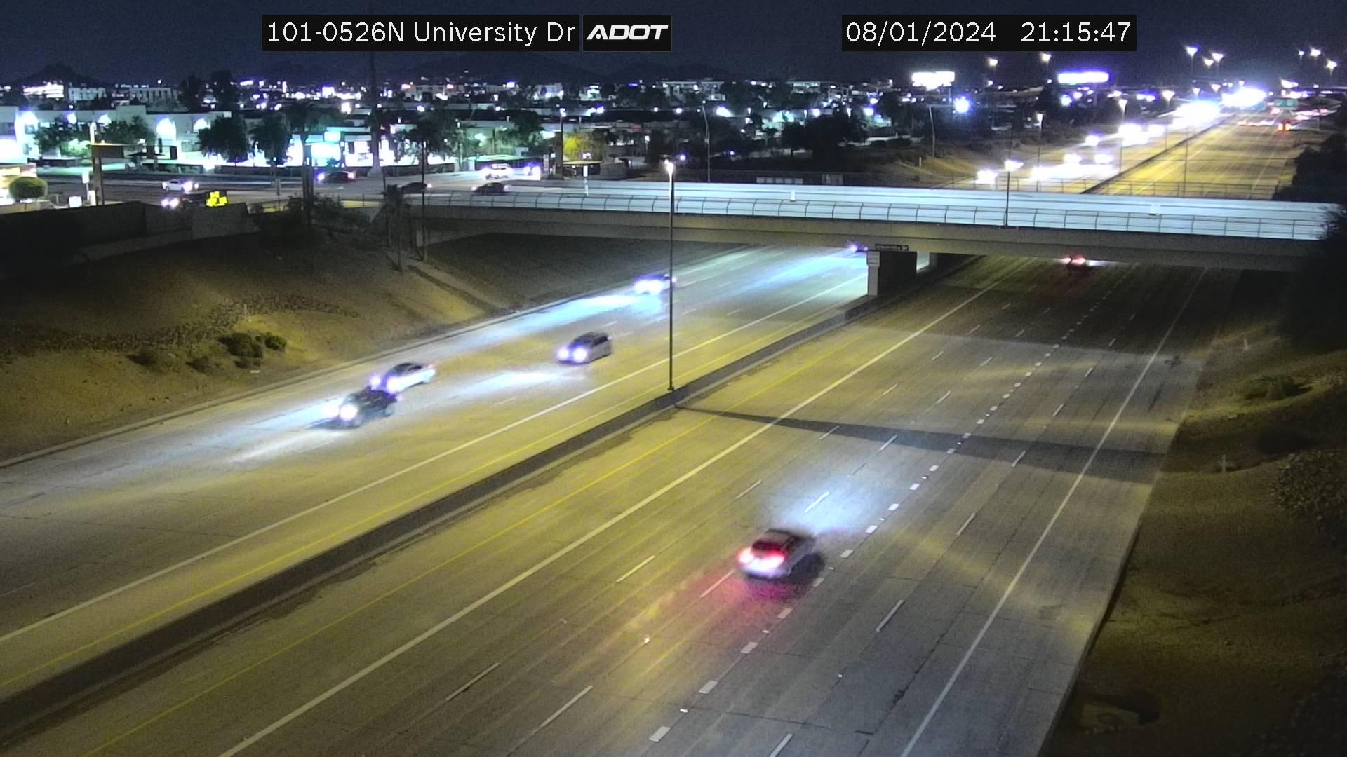 Traffic Cam Tempe Cascade › North: L-101 NB 52.65 @University